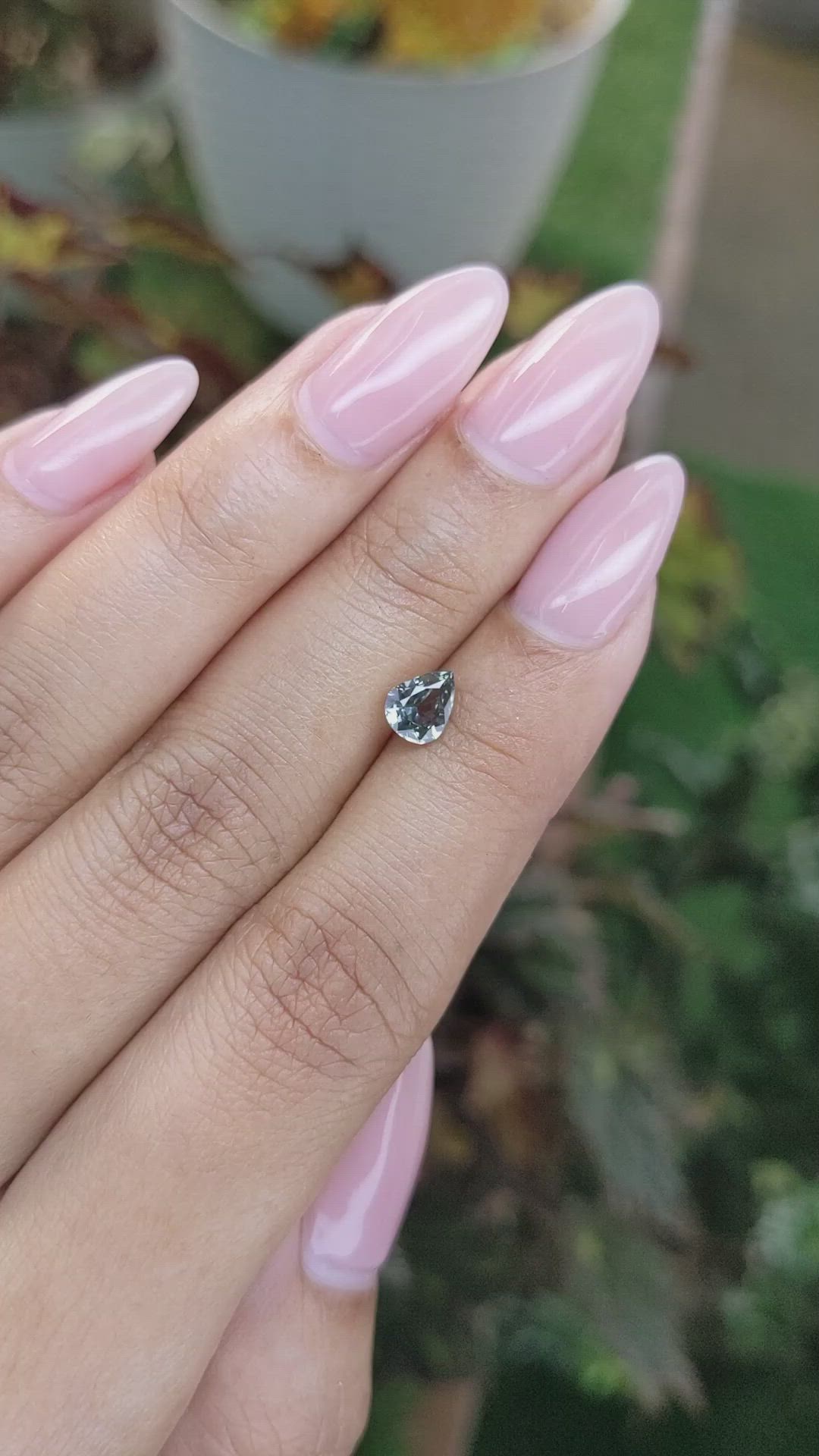 0.79 Ct. Bluish Grey Sapphire from Madagascar Size Video