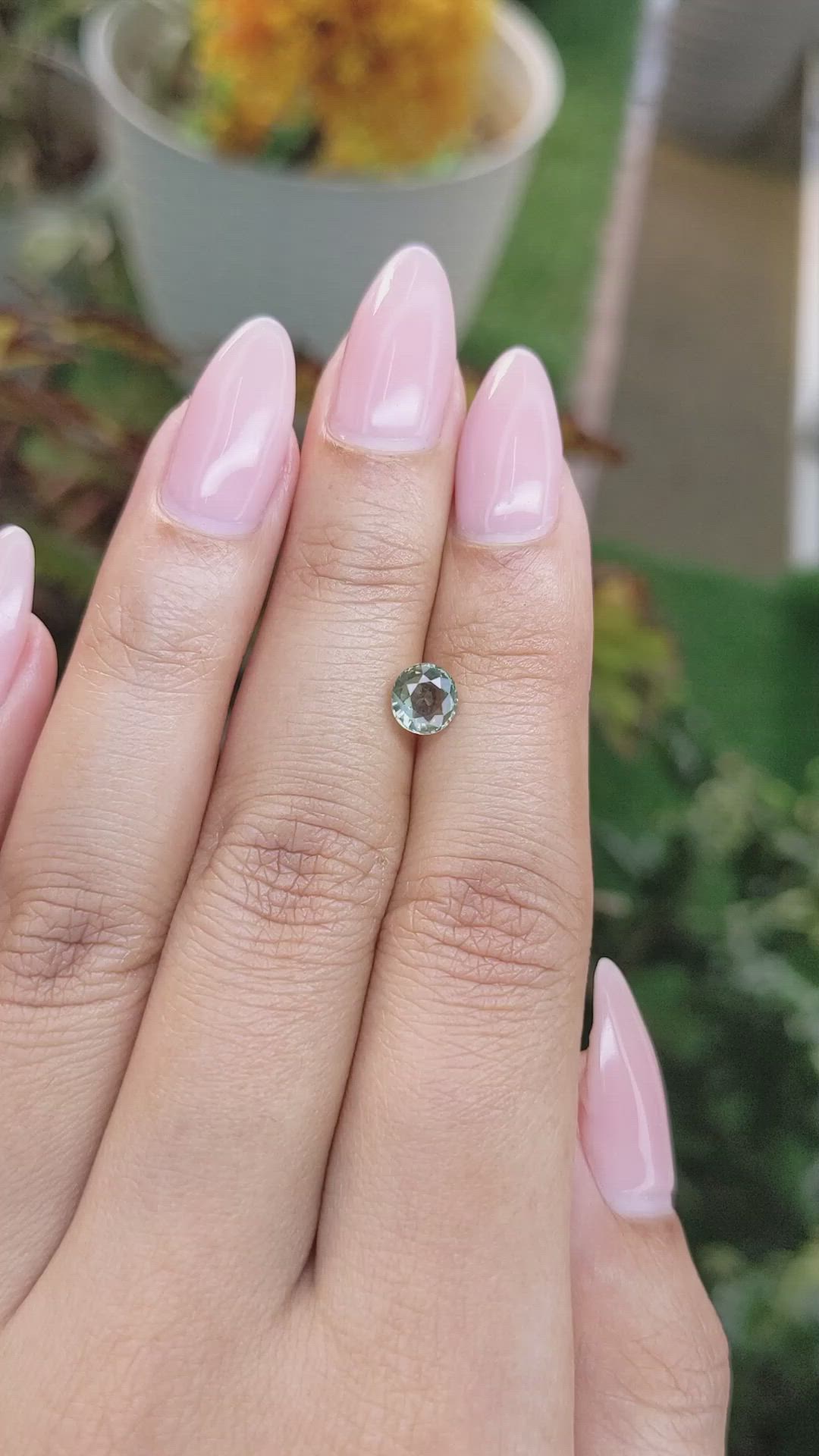 0.86 Ct. Green Sapphire from Madagascar Size Video