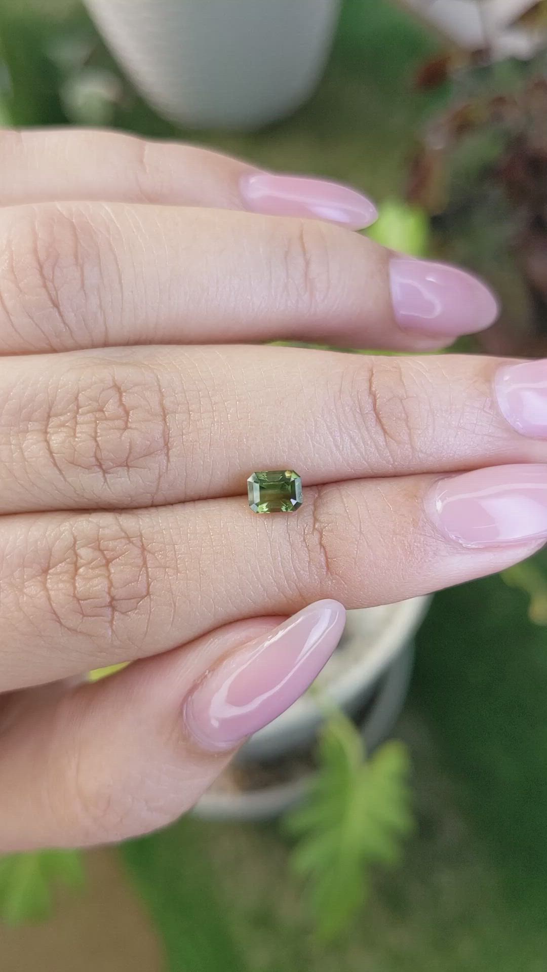 0.82 Ct. Greenish Yellow Sapphire from Madagascar Size Video