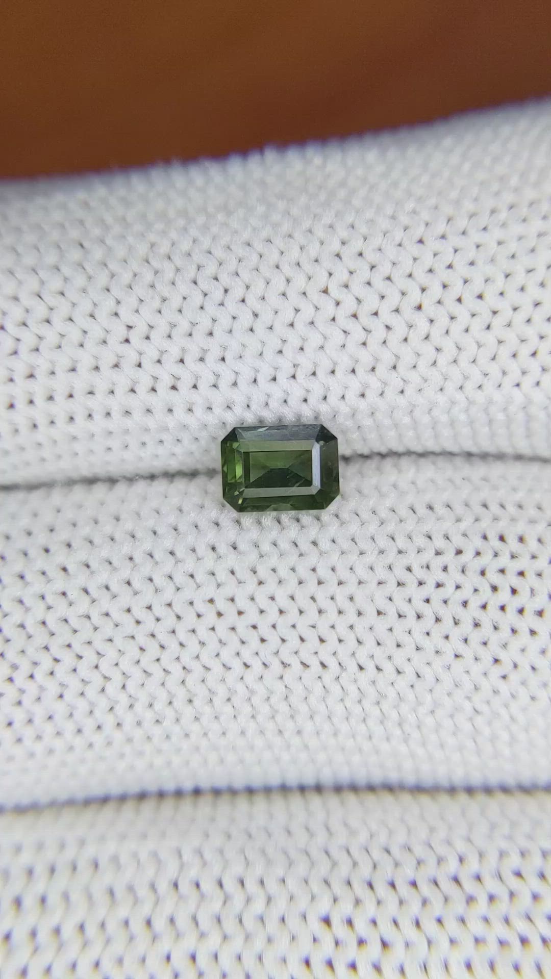 0.79 Ct. Green Sapphire from Madagascar Size Video