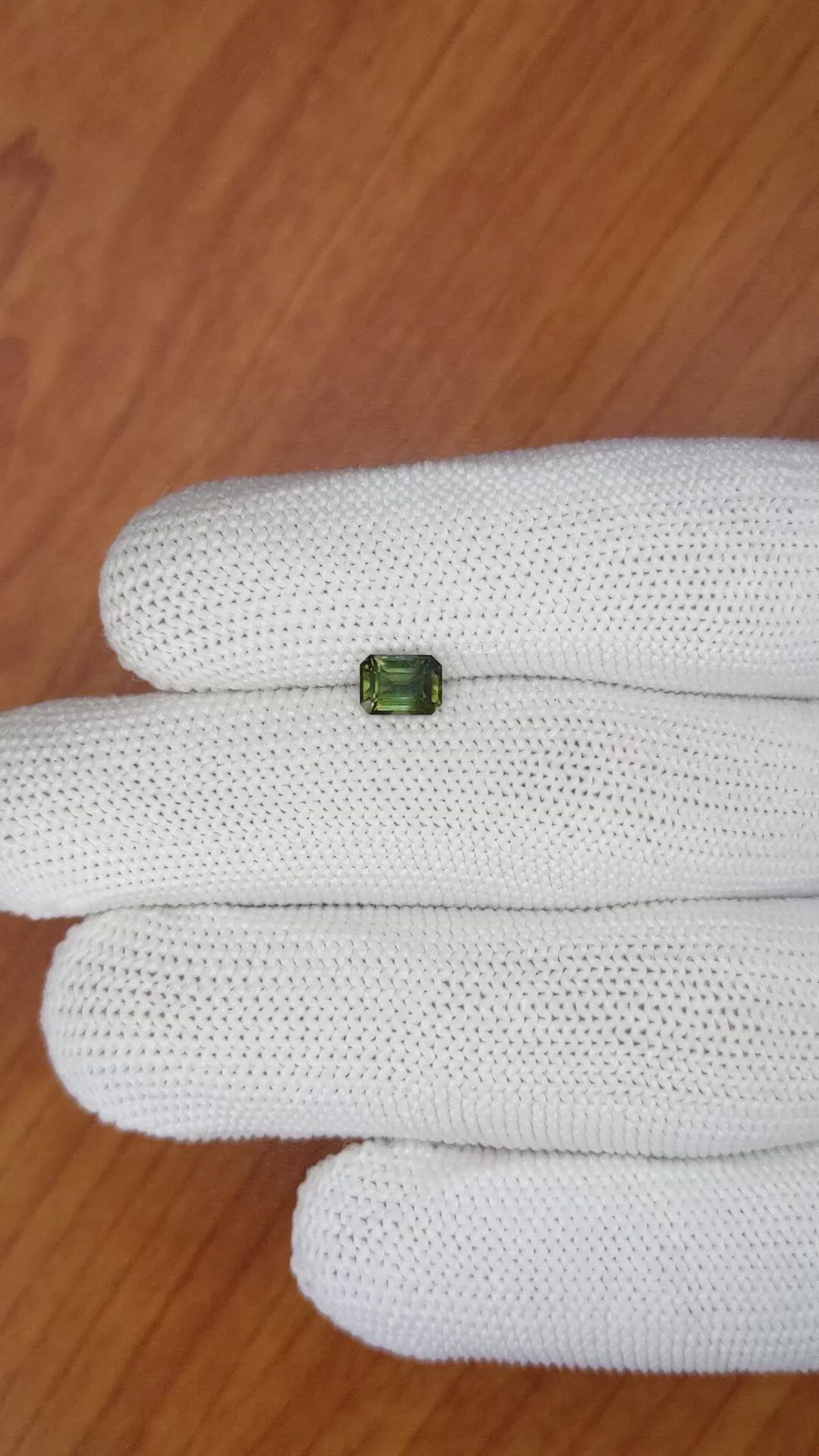 0.79 Ct. Green Sapphire from Madagascar Size Video