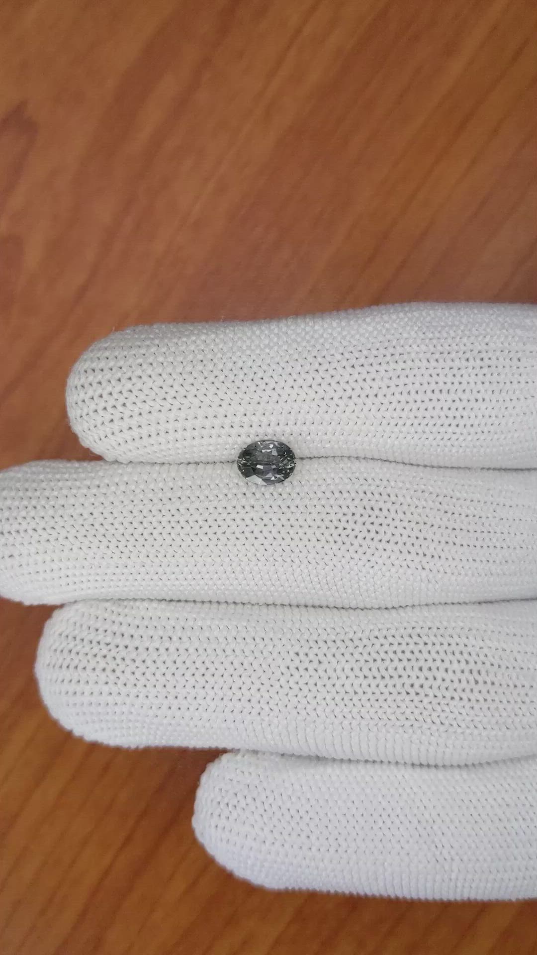 1.01 Ct. Bluish Grey Sapphire from Madagascar Size Video