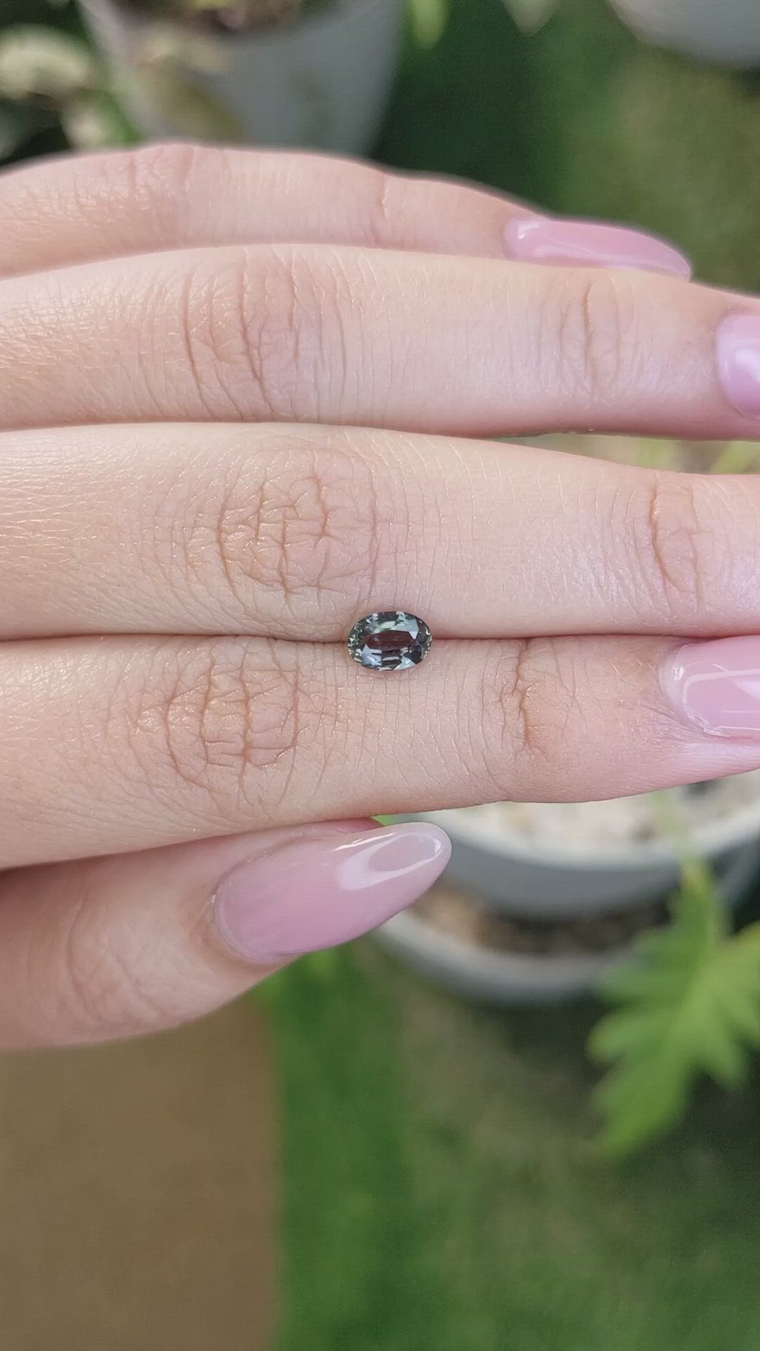 0.75 Ct. Green Sapphire from Madagascar Size Video