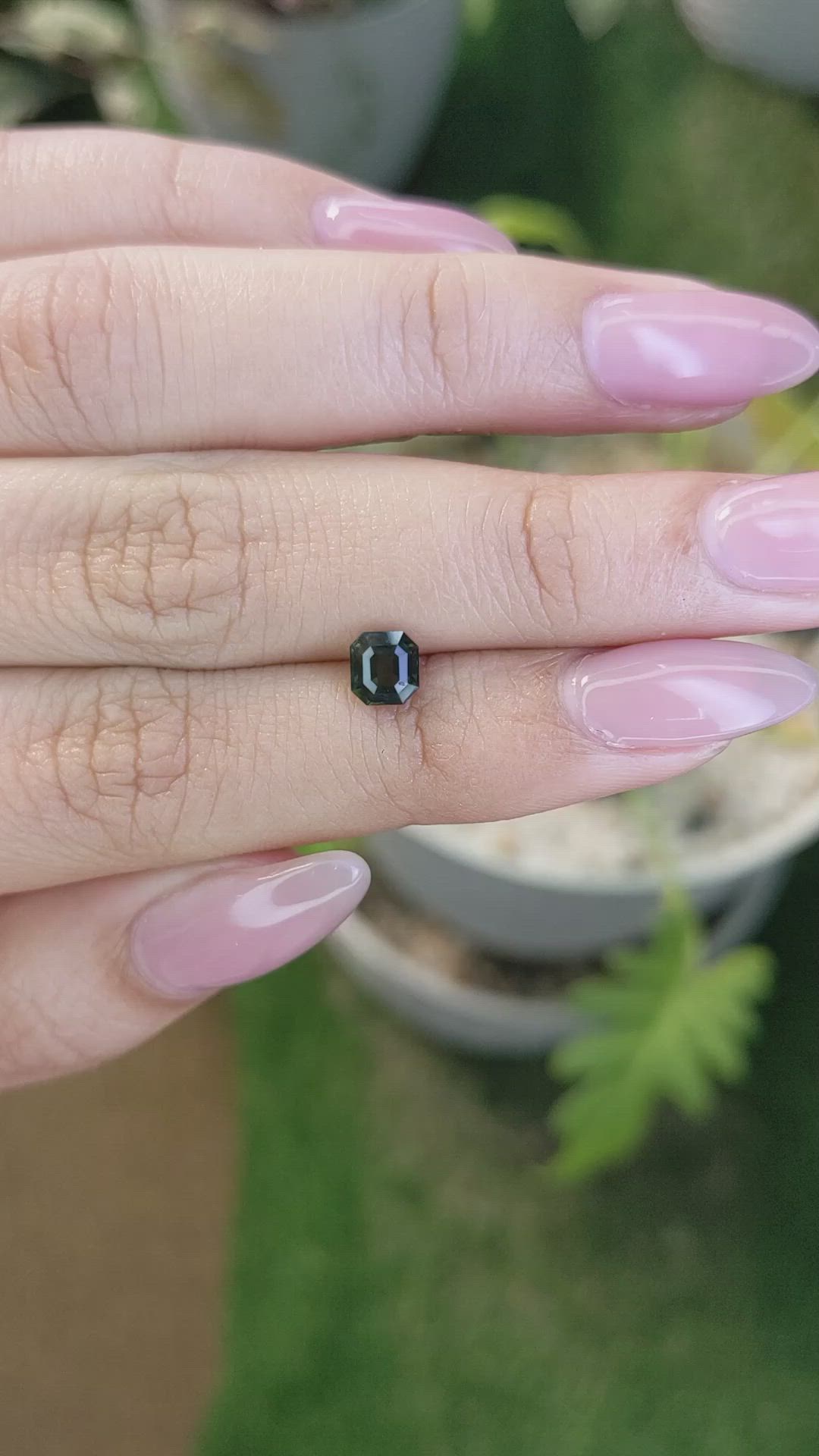 0.87 Ct. Green Sapphire from Madagascar Size Video