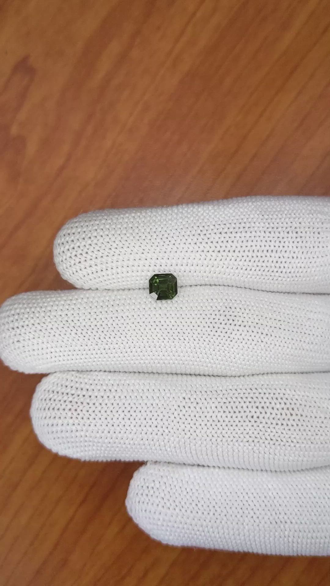 0.87 Ct. Green Sapphire from Madagascar Size Video