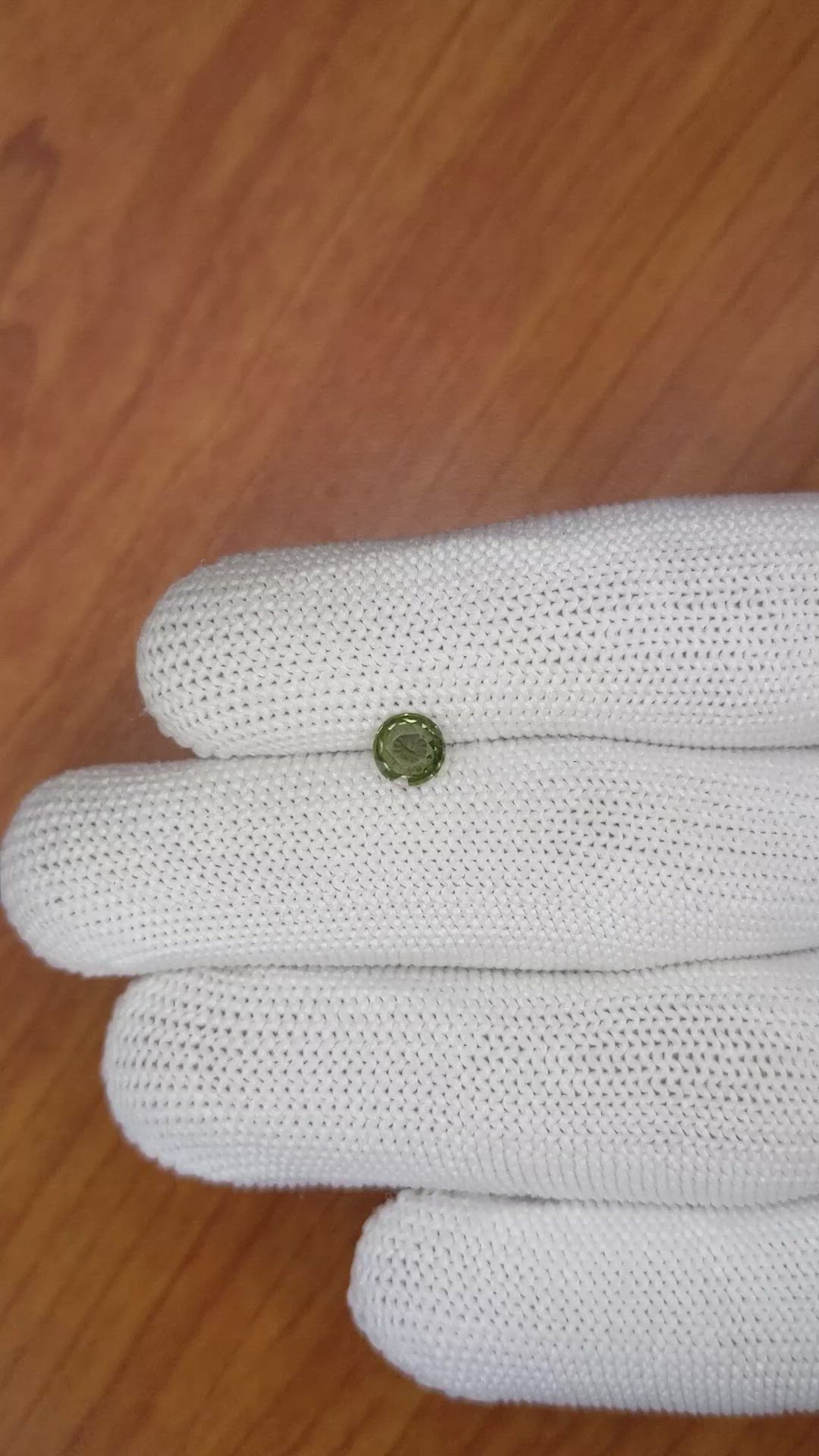 0.73 Ct. Green Sapphire from Madagascar Size Video