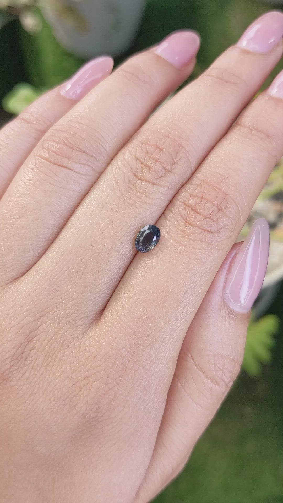 0.99 Ct. Greenish Blue Sapphire from Madagascar Size Video