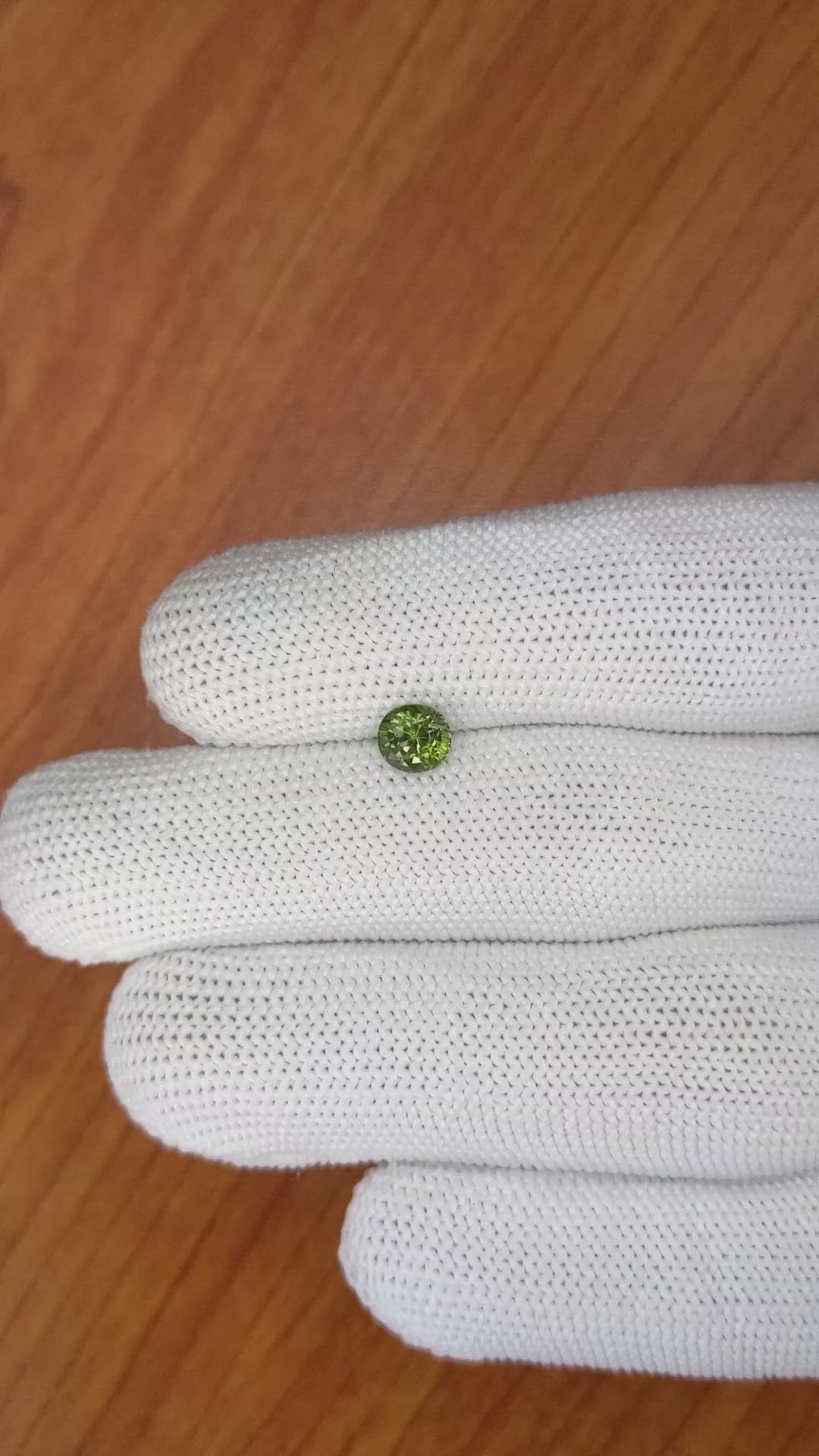 0.97 Ct. Yellowish Green Sapphire from Madagascar Size Video