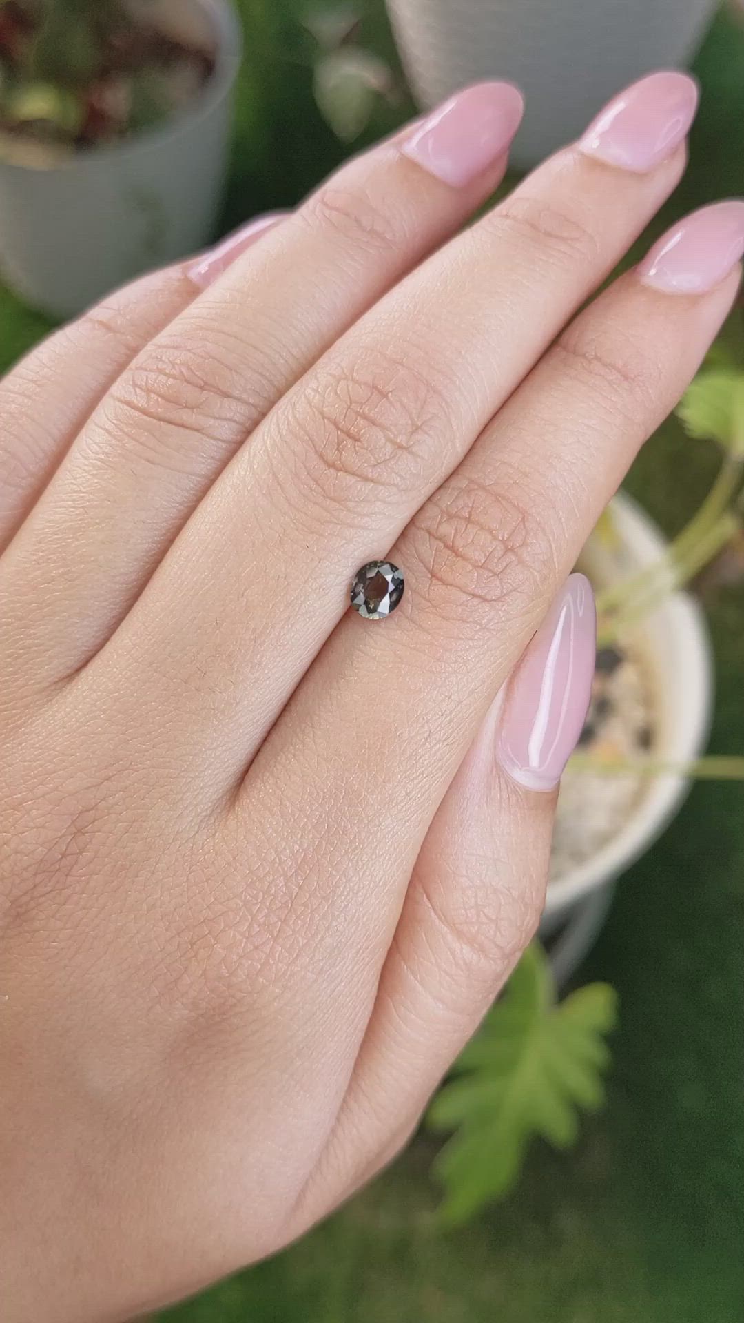 0.66 Ct. Brown Sapphire from Madagascar Size Video