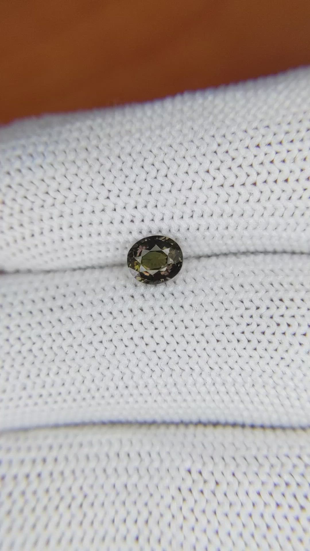 0.66 Ct. Brown Sapphire from Madagascar Size Video