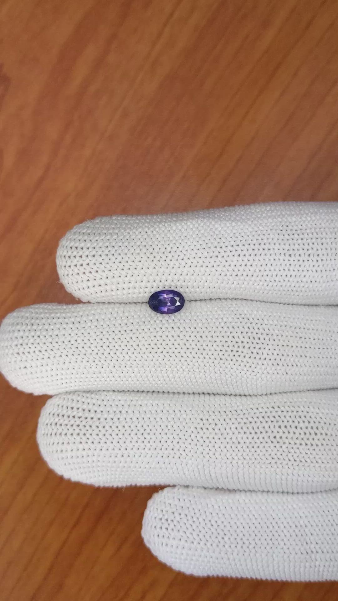 0.66 Ct. Purple Sapphire from Ceylon (Sri Lanka) Size Video