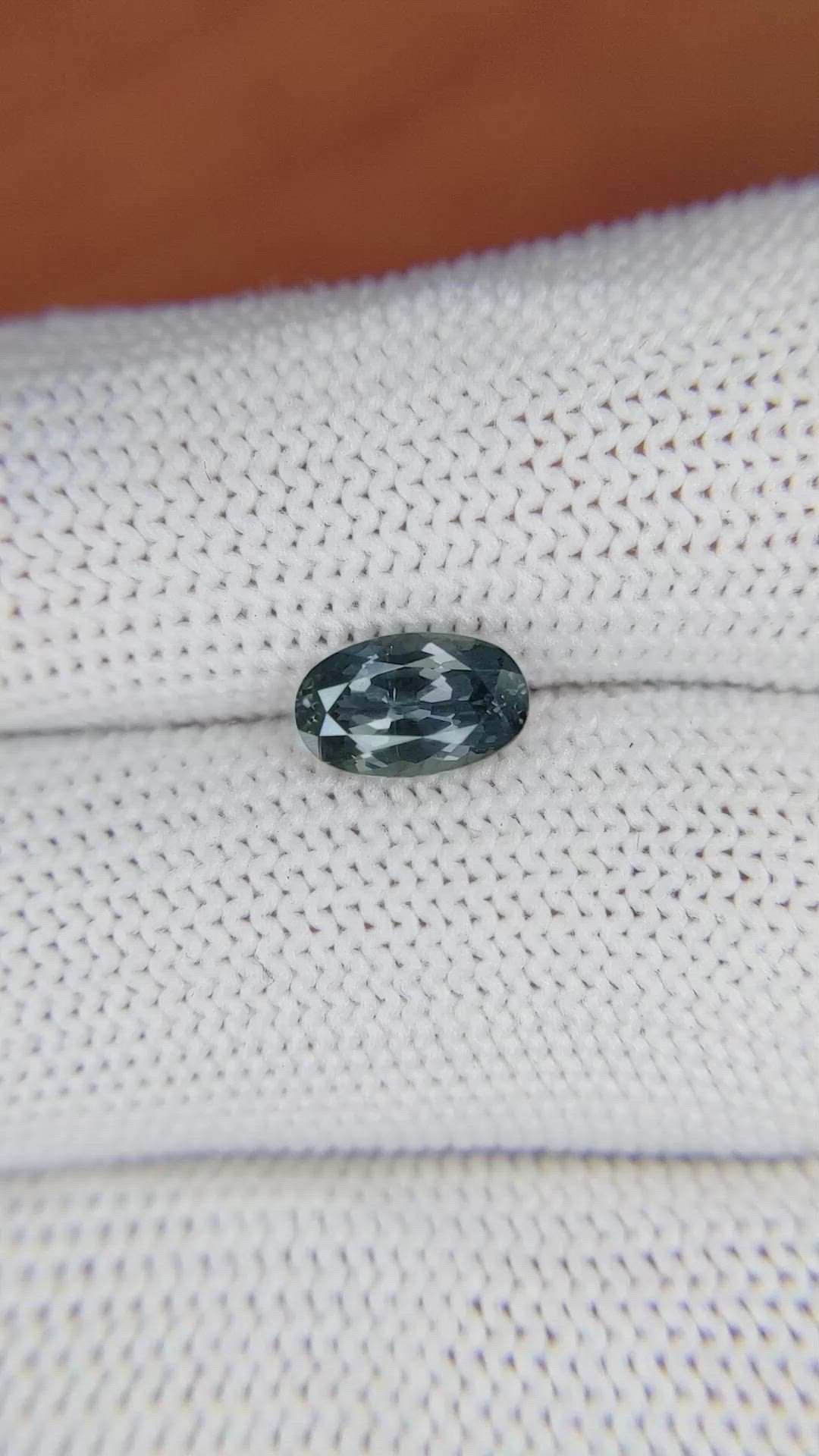 1.48 Ct. Greyish Blue Sapphire from Madagascar Size Video