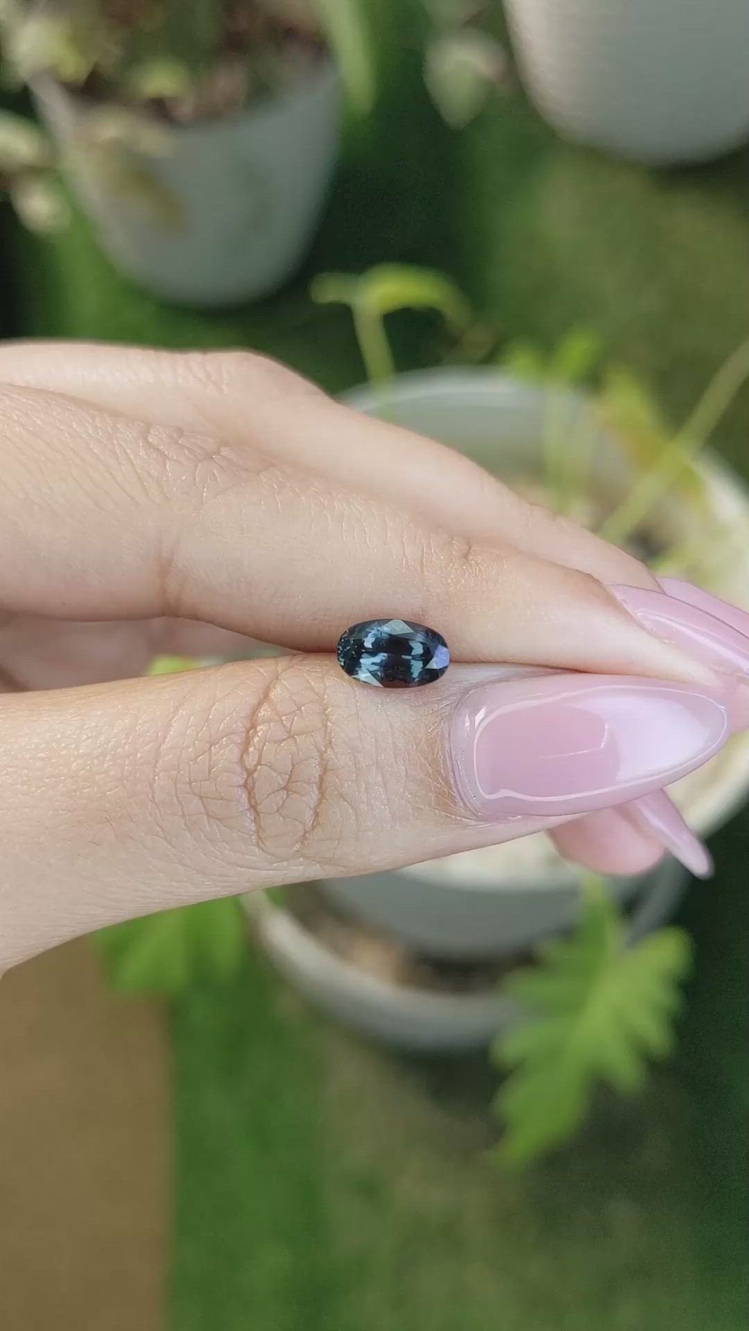 1.48 Ct. Greyish Blue Sapphire from Madagascar Size Video