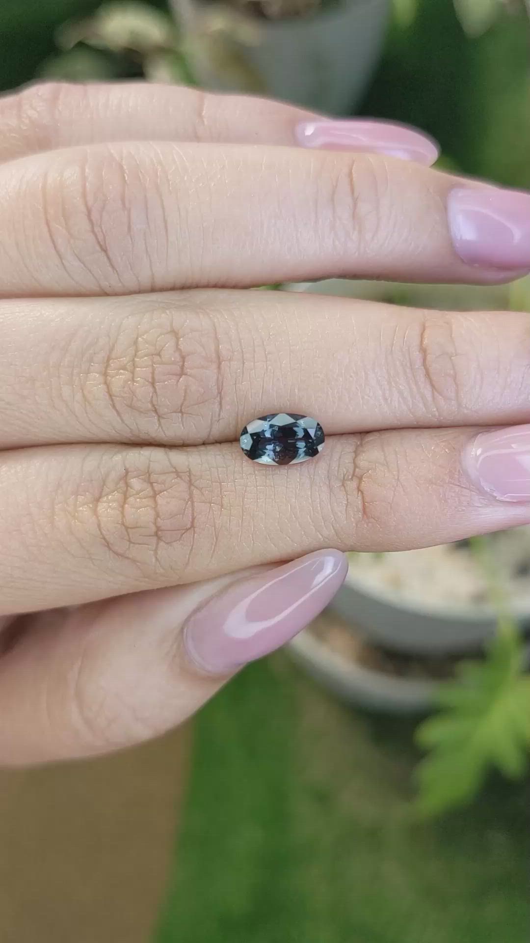 1.48 Ct. Greyish Blue Sapphire from Madagascar Size Video