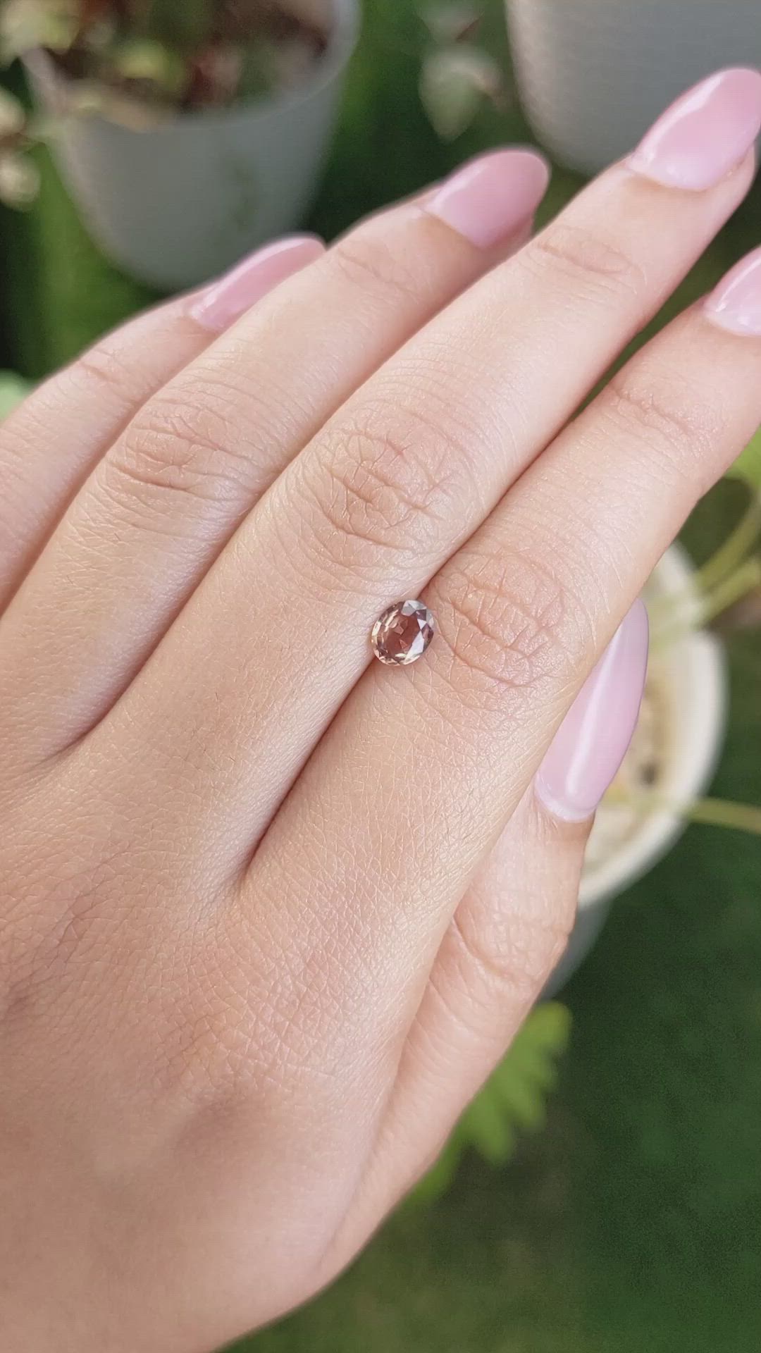 0.62 Ct. Padparadscha Sapphire from Madagascar Size Video