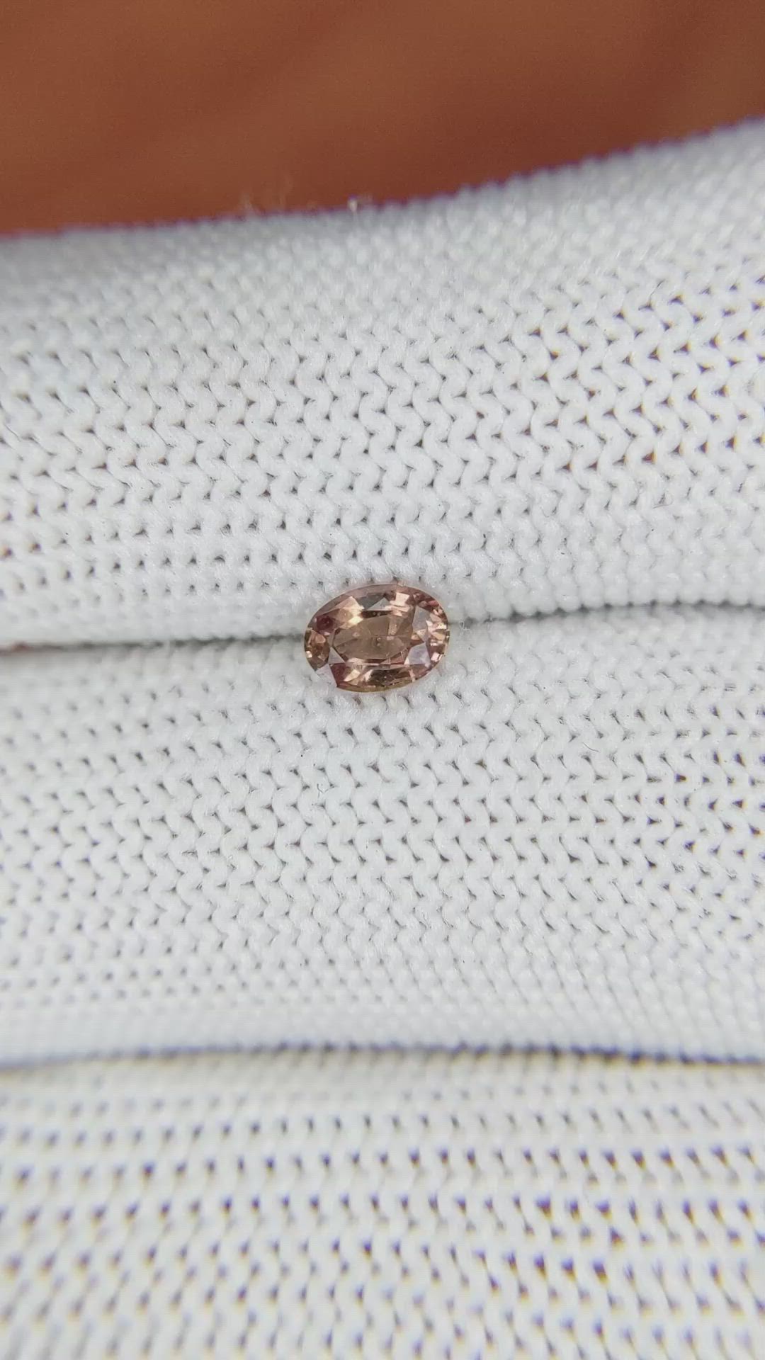 0.52 Ct. Padparadscha Sapphire from Madagascar Size Video