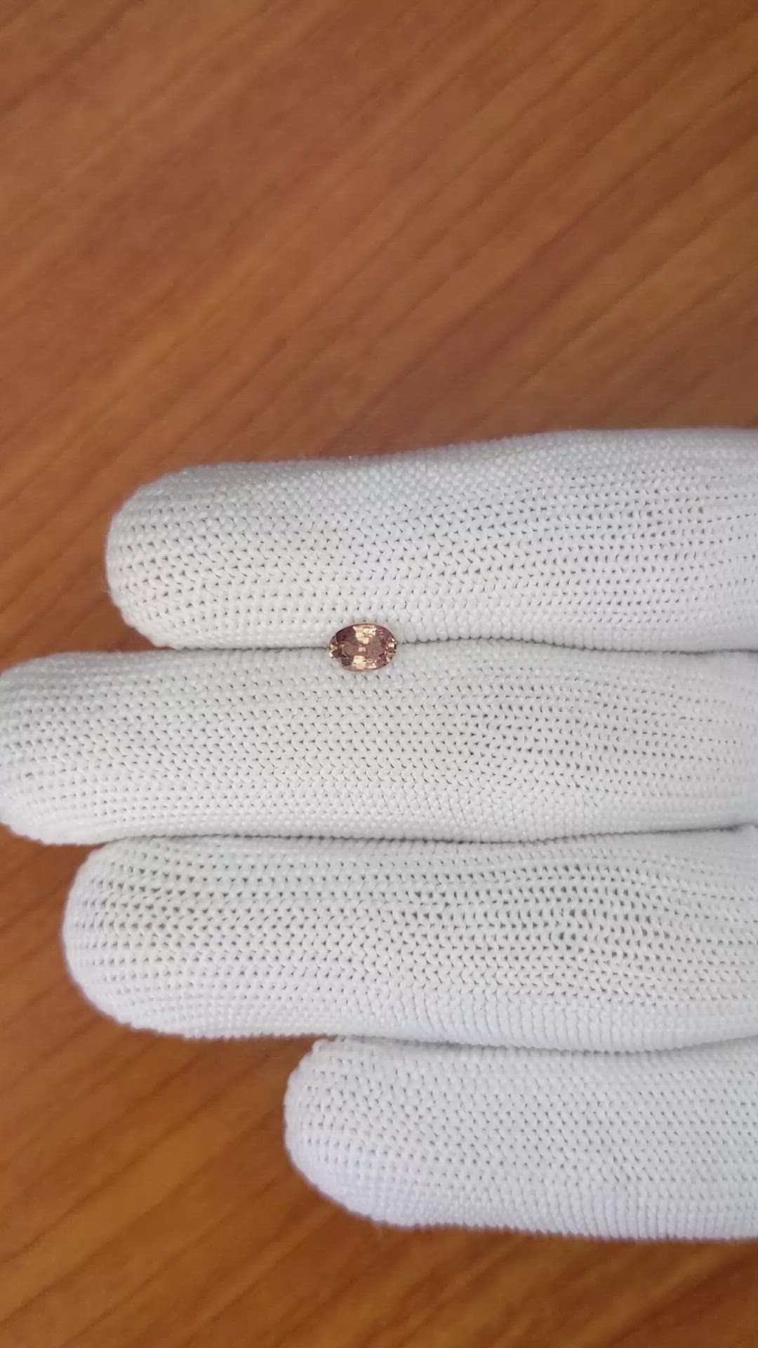 0.52 Ct. Padparadscha Sapphire from Madagascar Size Video