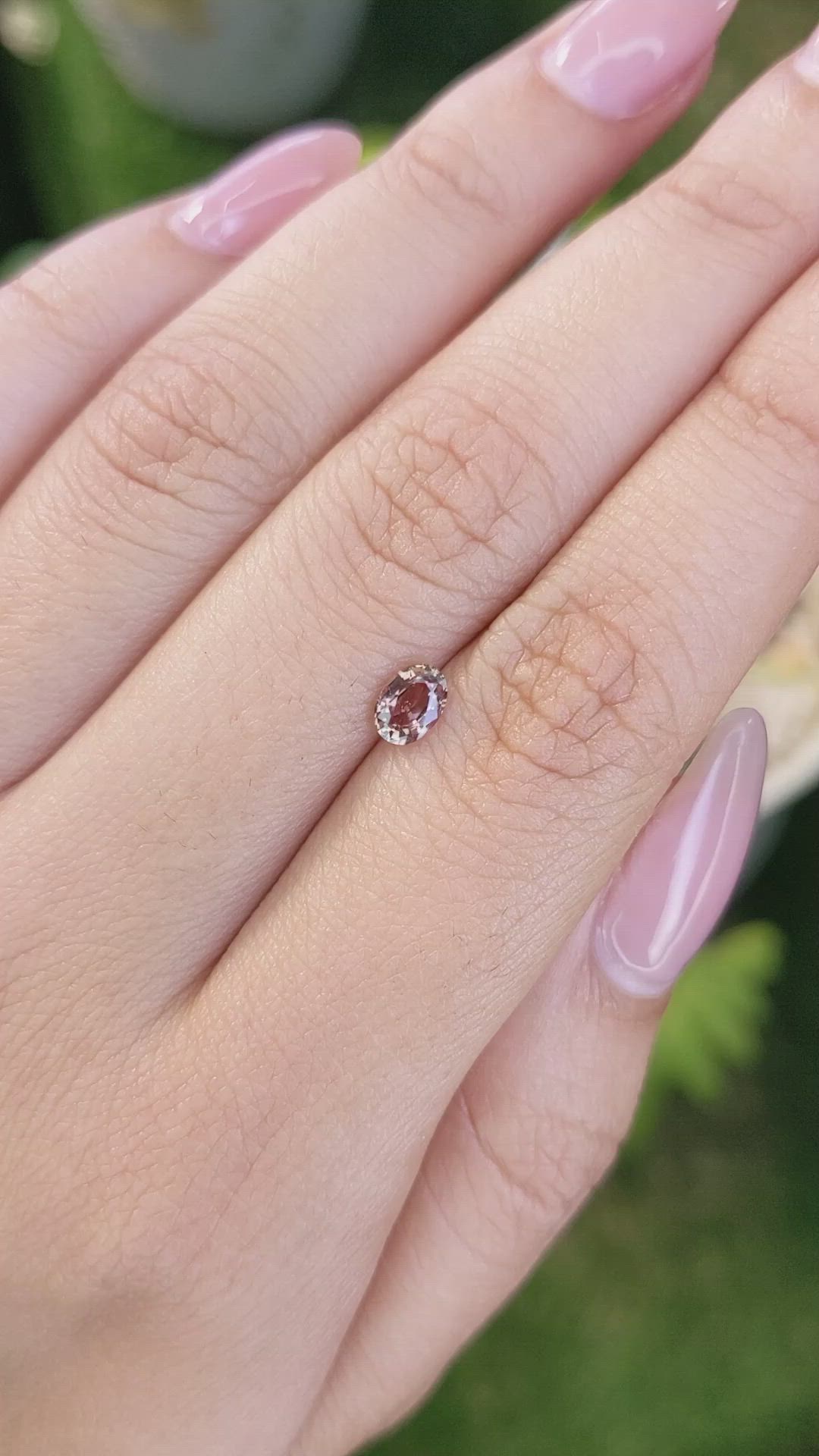 0.52 Ct. Padparadscha Sapphire from Madagascar Size Video