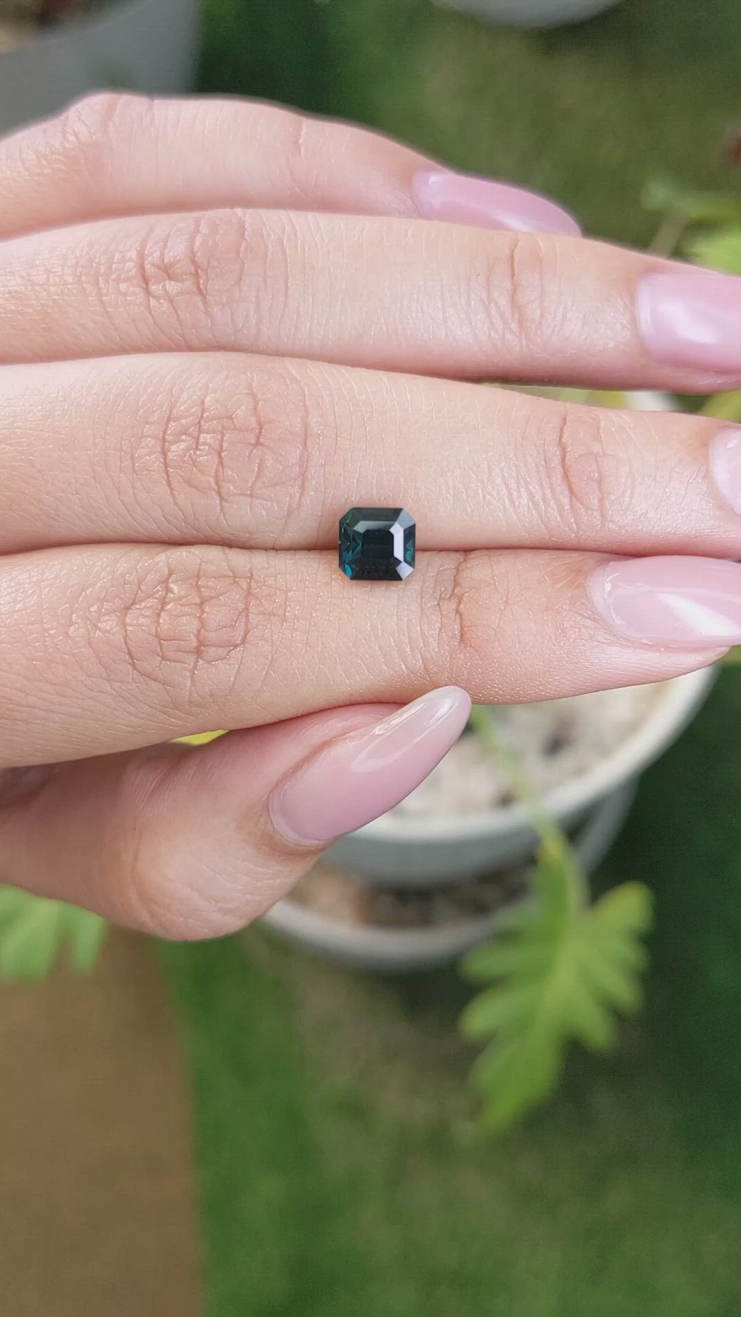 1.60 Ct. Bluish Green Sapphire from Madagascar Size Video