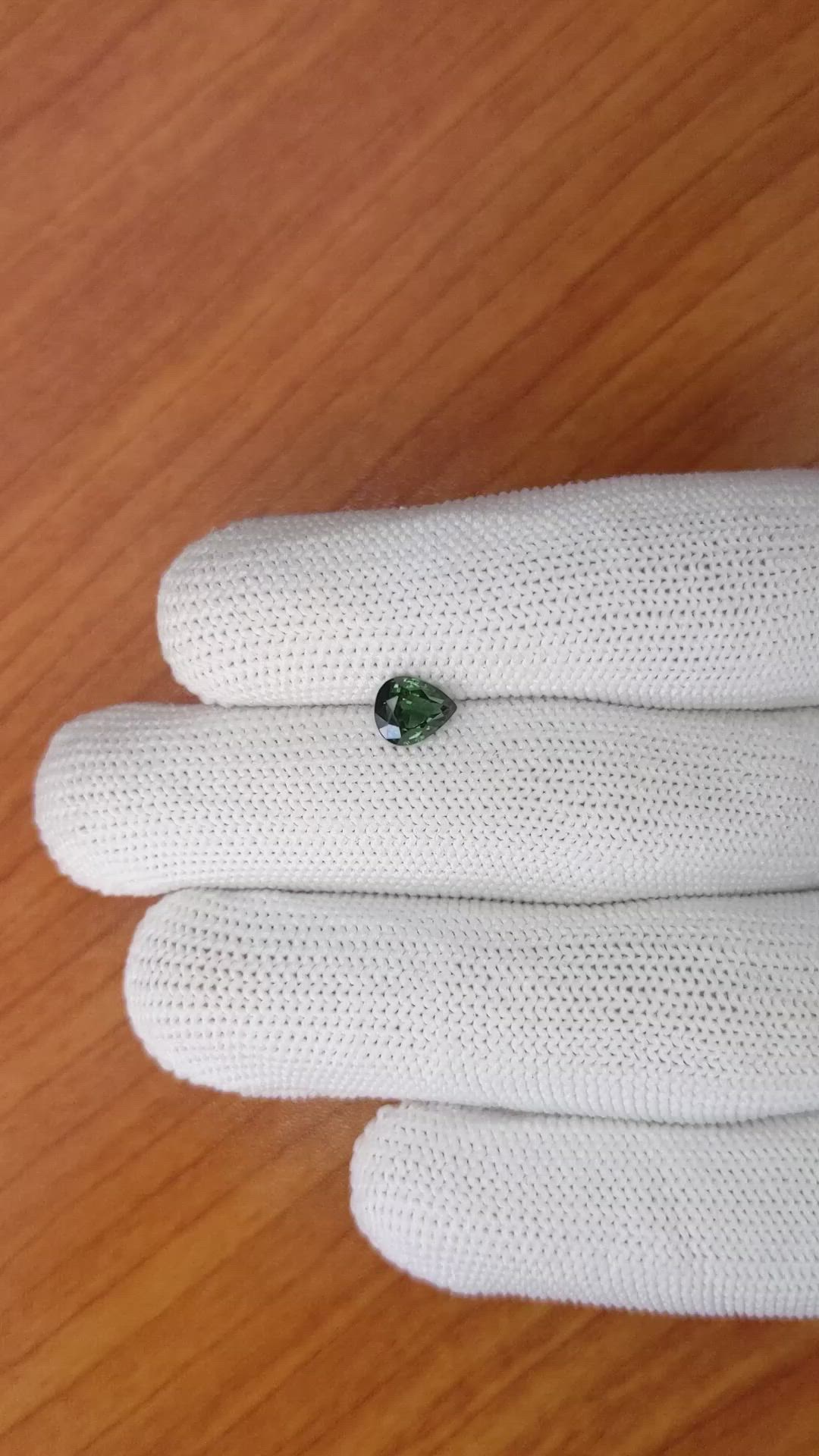 1.18 Ct. Bluish Green Sapphire from Madagascar Size Video