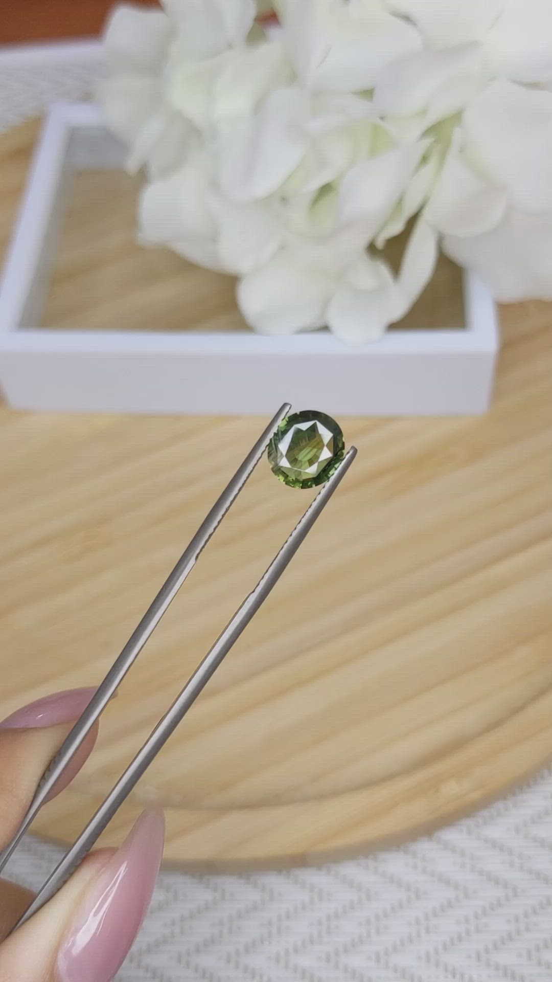 2.22 Ct. Yellowish Green Sapphire from Madagascar Size Video