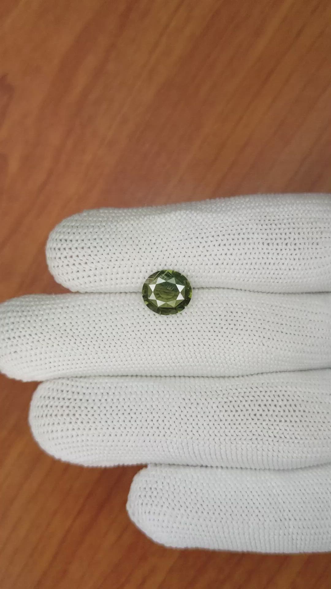 2.22 Ct. Yellowish Green Sapphire from Madagascar Size Video
