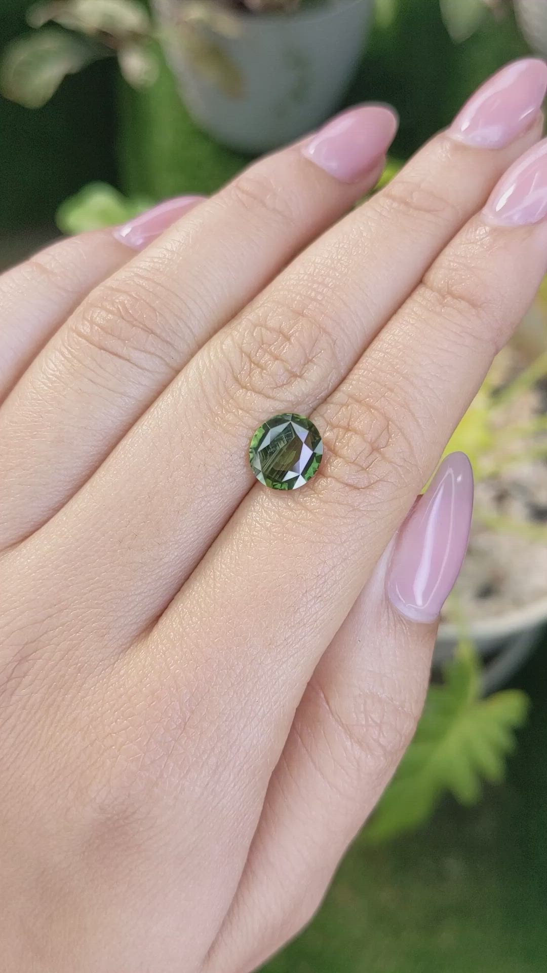 2.22 Ct. Yellowish Green Sapphire from Madagascar Size Video