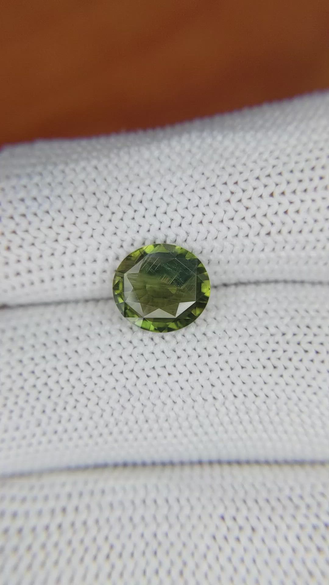 2.22 Ct. Yellowish Green Sapphire from Madagascar Size Video