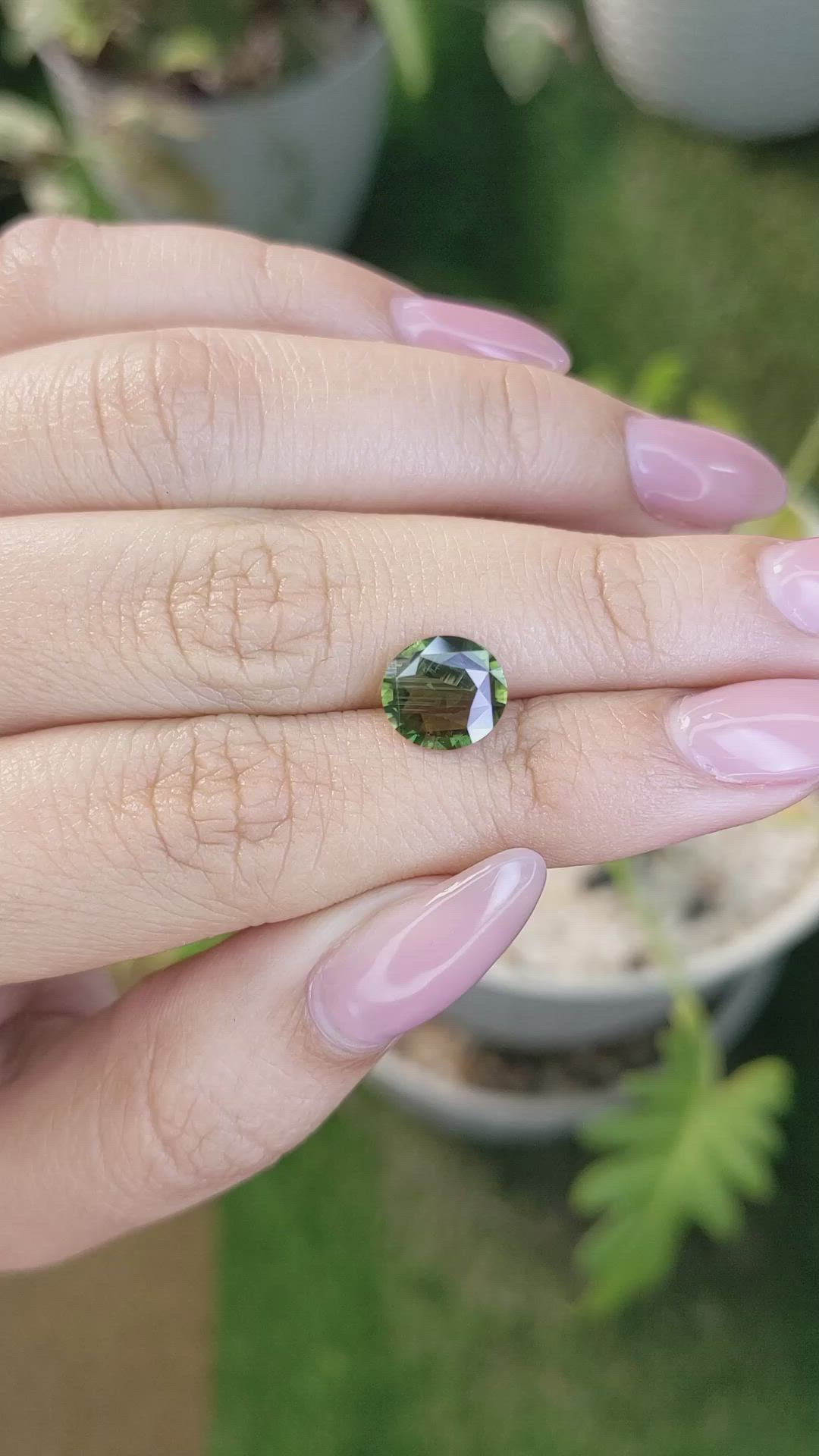 2.22 Ct. Yellowish Green Sapphire from Madagascar Size Video
