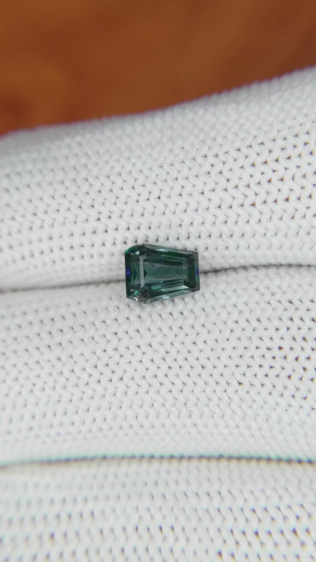 1.30 Ct. Greenish Blue Sapphire from Madagascar Size Video