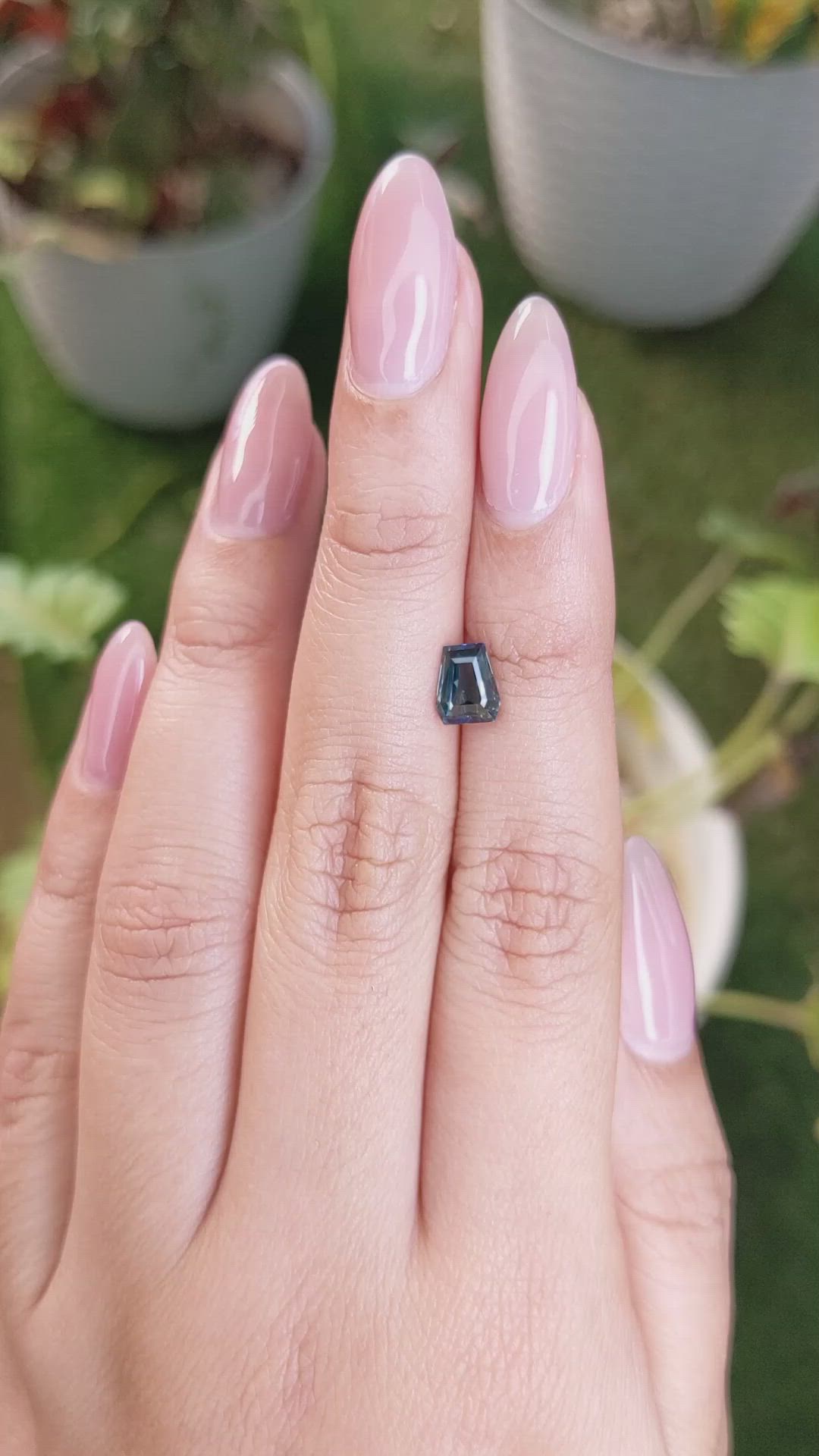 1.30 Ct. Greenish Blue Sapphire from Madagascar Size Video