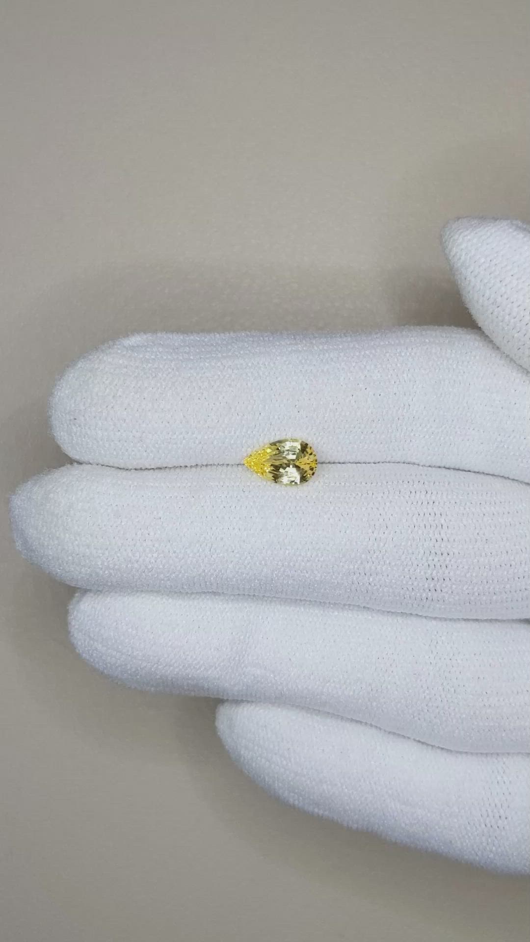 1.70 Ct. Yellow Sapphire from Ceylon (Sri Lanka) Size Video