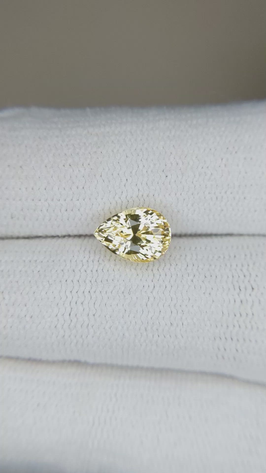 2.04 Ct. Yellow Sapphire from Ceylon (Sri Lanka) Size Video