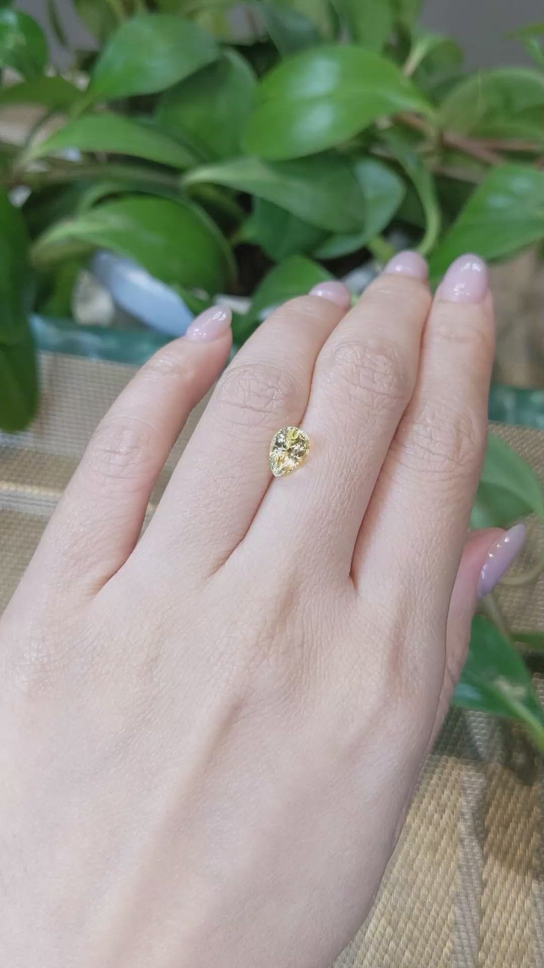 2.04 Ct. Yellow Sapphire from Ceylon (Sri Lanka) Size Video