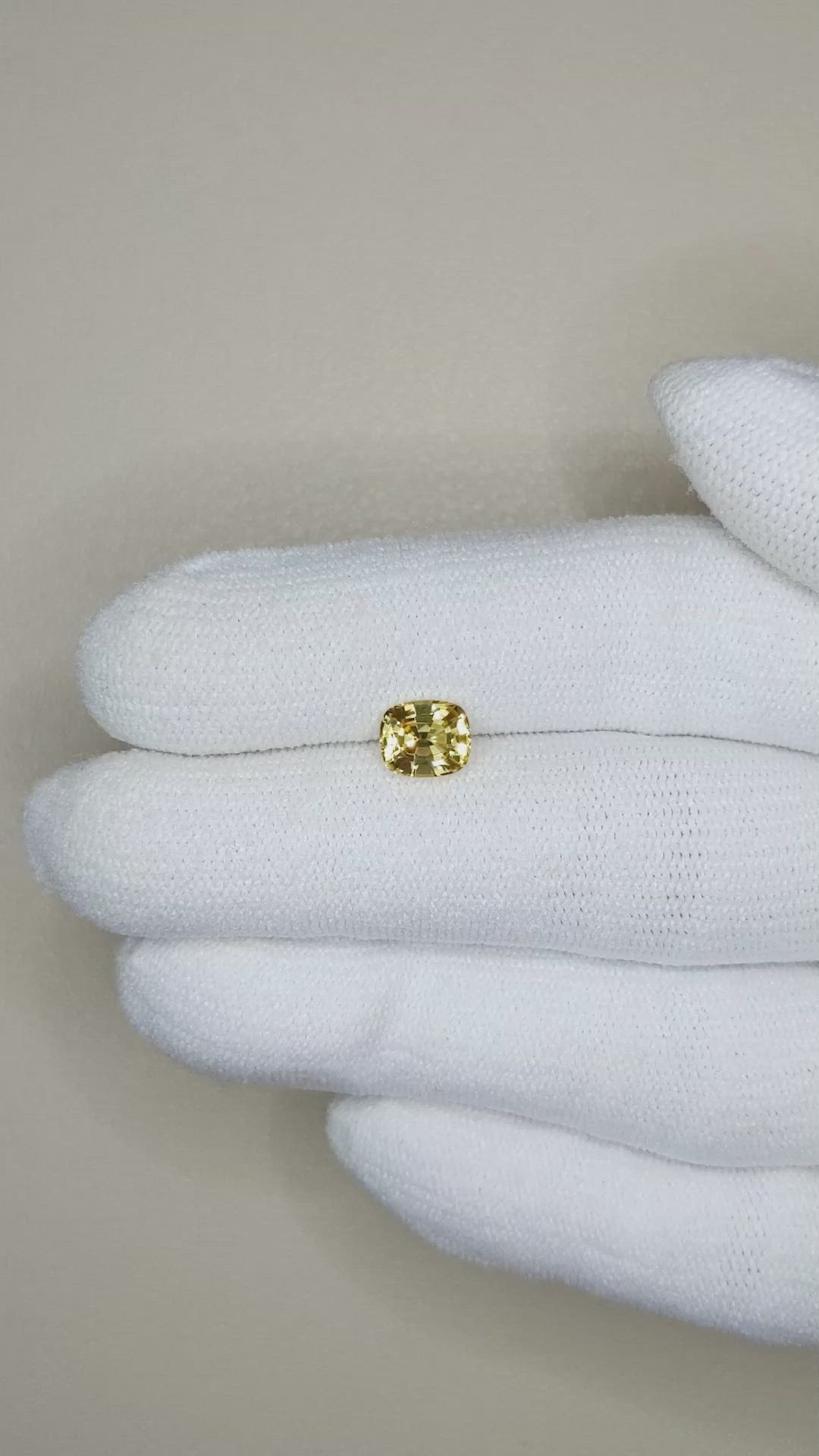 1.20 Ct. Yellow Sapphire from Ceylon (Sri Lanka) Size Video