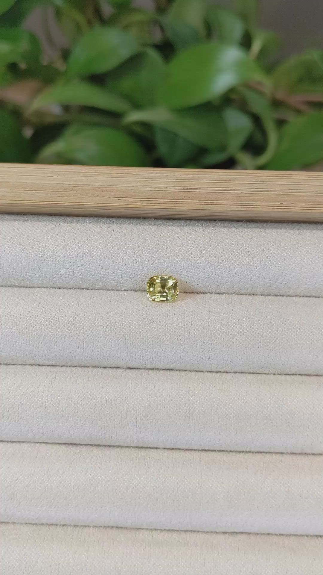 1.20 Ct. Yellow Sapphire from Ceylon (Sri Lanka) Size Video