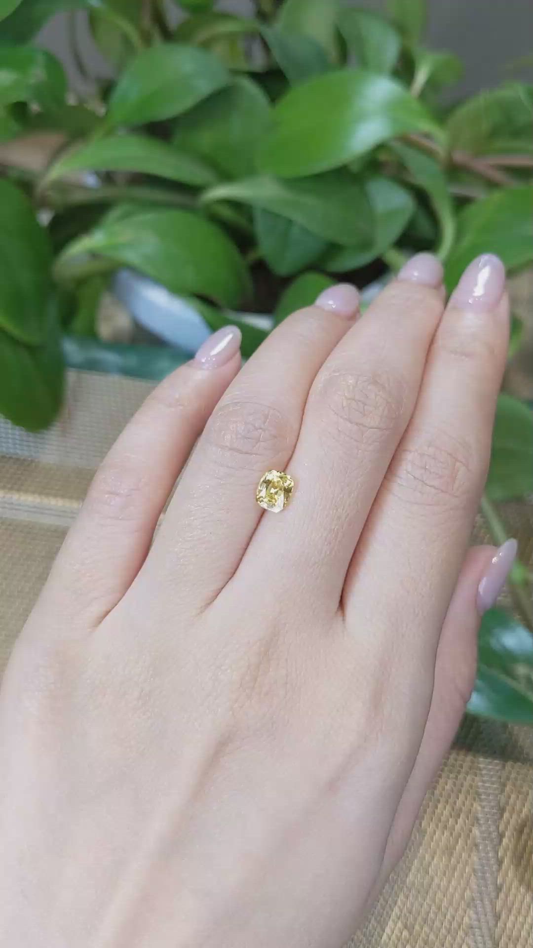 1.20 Ct. Yellow Sapphire from Ceylon (Sri Lanka) Size Video