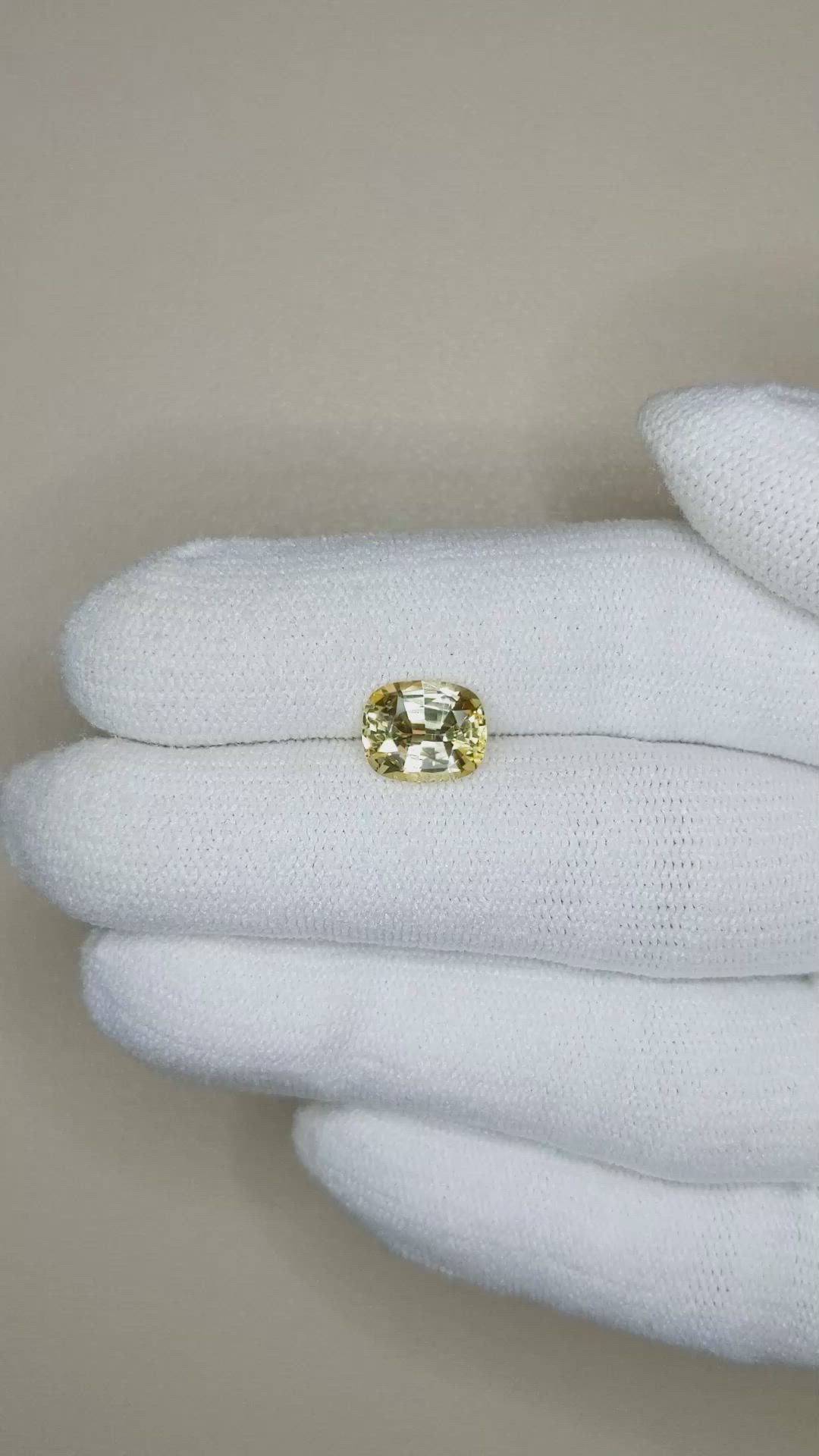 2.26 Ct. Yellow Sapphire from Ceylon (Sri Lanka) Size Video