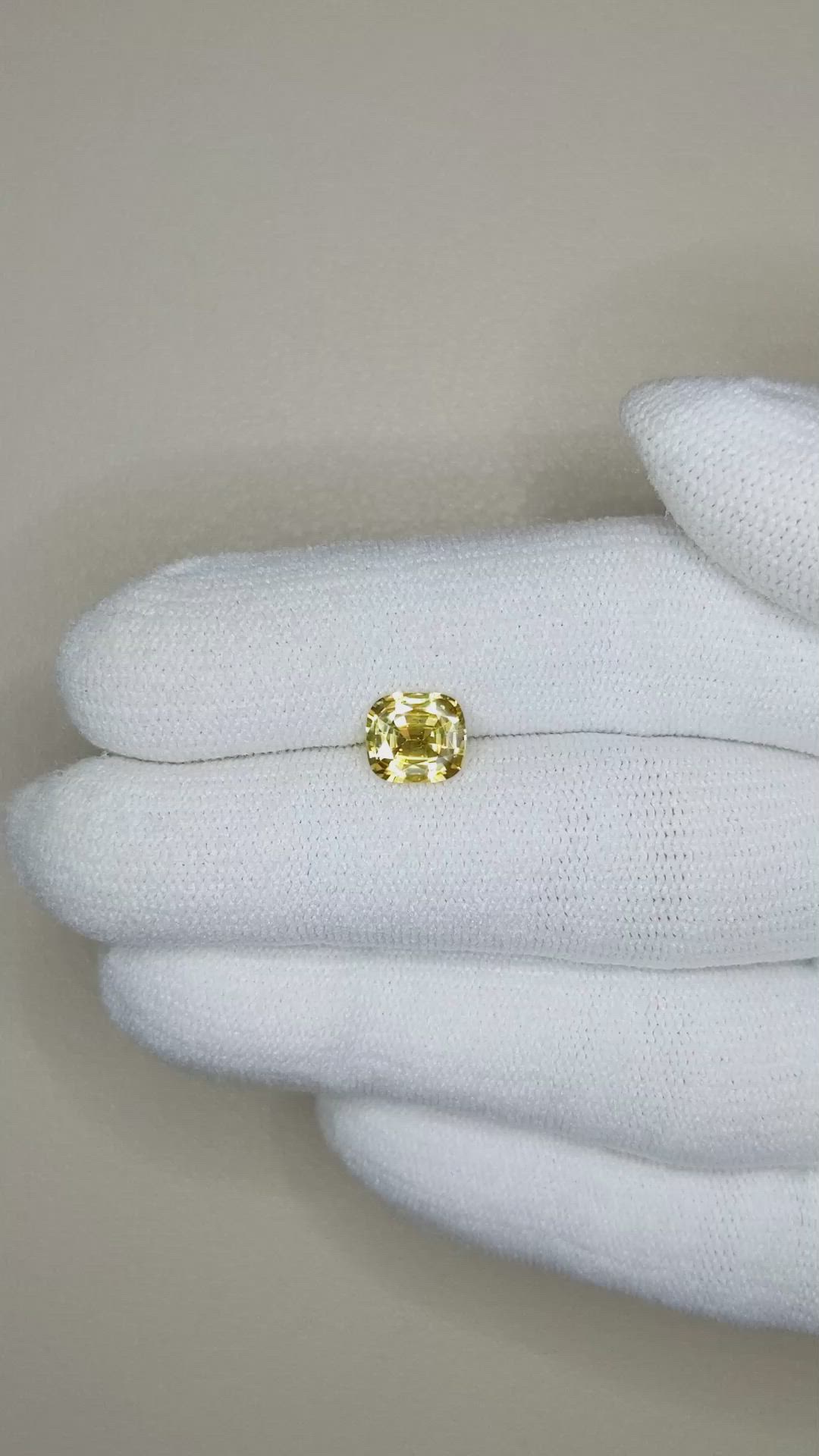 1.38 Ct. Yellow Sapphire from Ceylon (Sri Lanka) Size Video