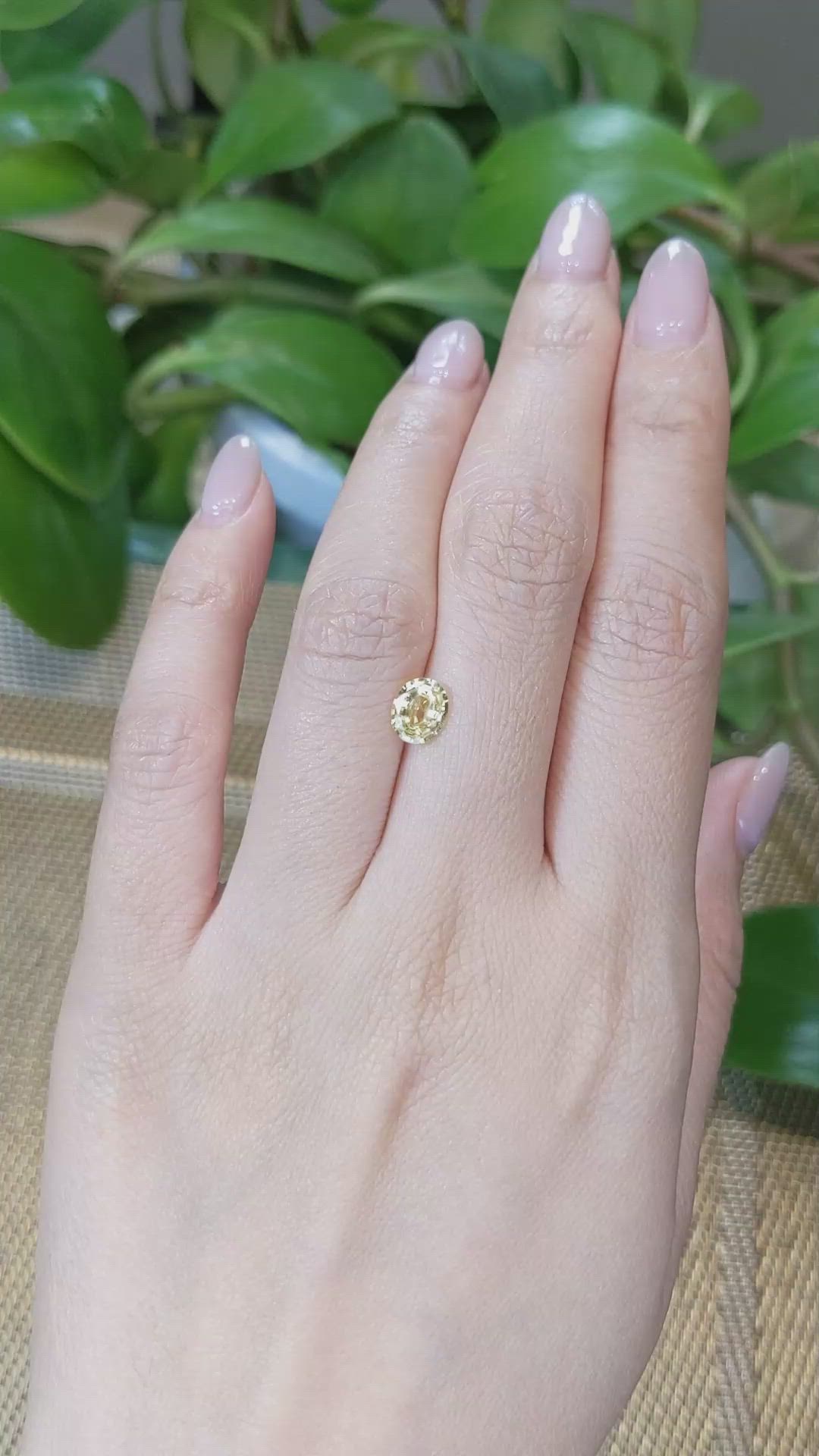 1.09 Ct. Yellow Sapphire from Ceylon (Sri Lanka) Size Video