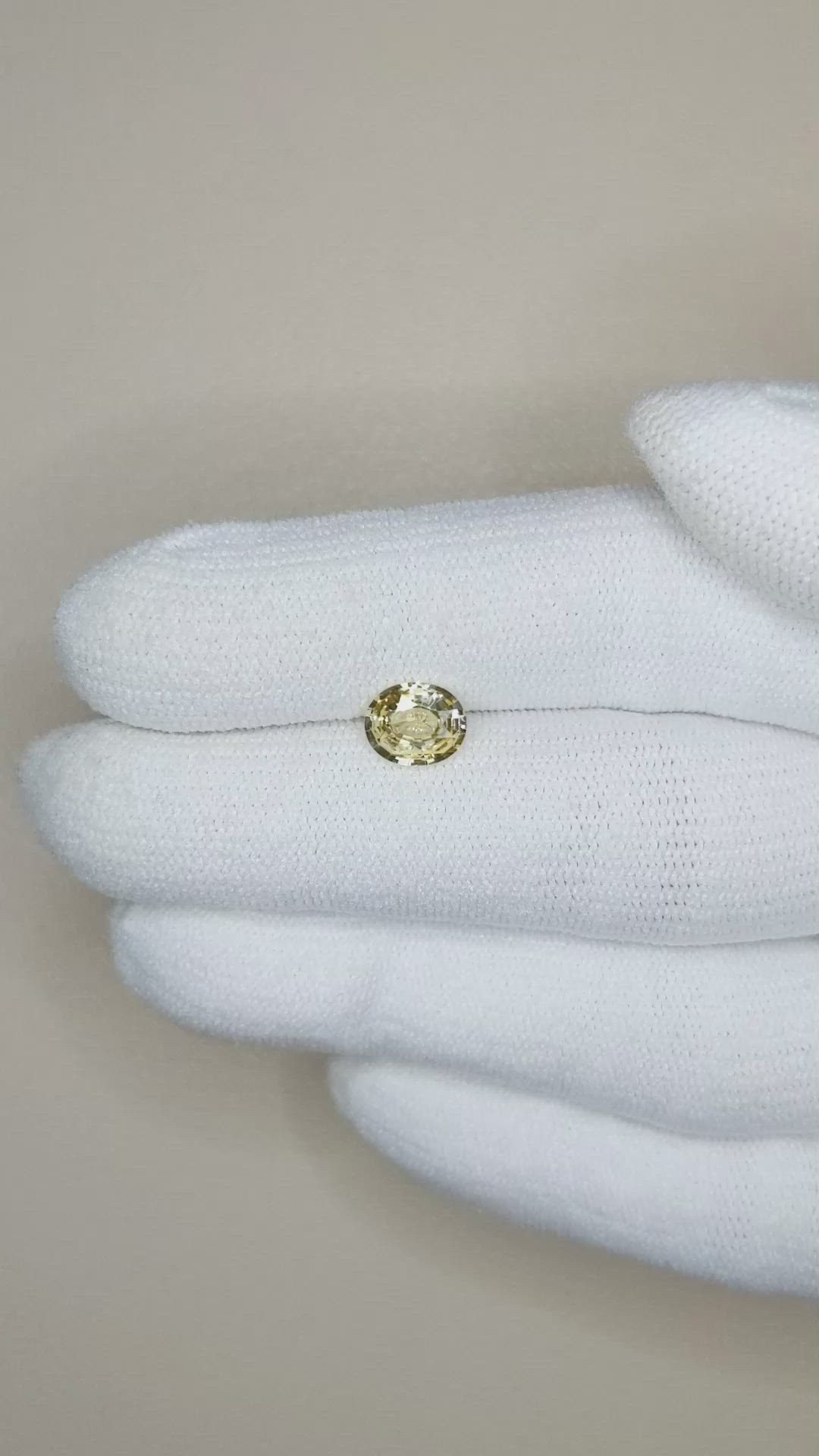 1.09 Ct. Yellow Sapphire from Ceylon (Sri Lanka) Size Video