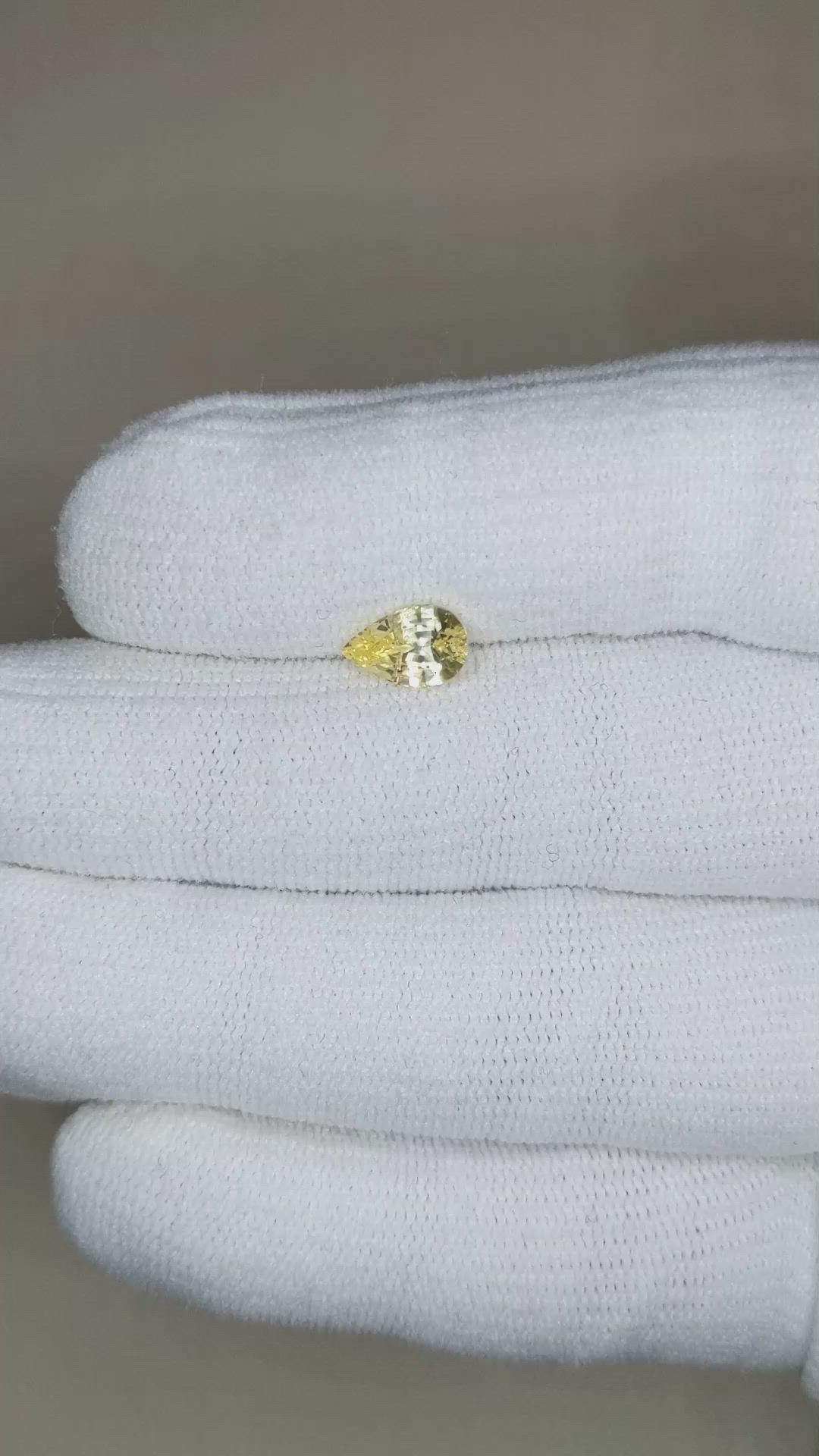 1.44 Ct. Yellow Sapphire from Ceylon (Sri Lanka) Size Video
