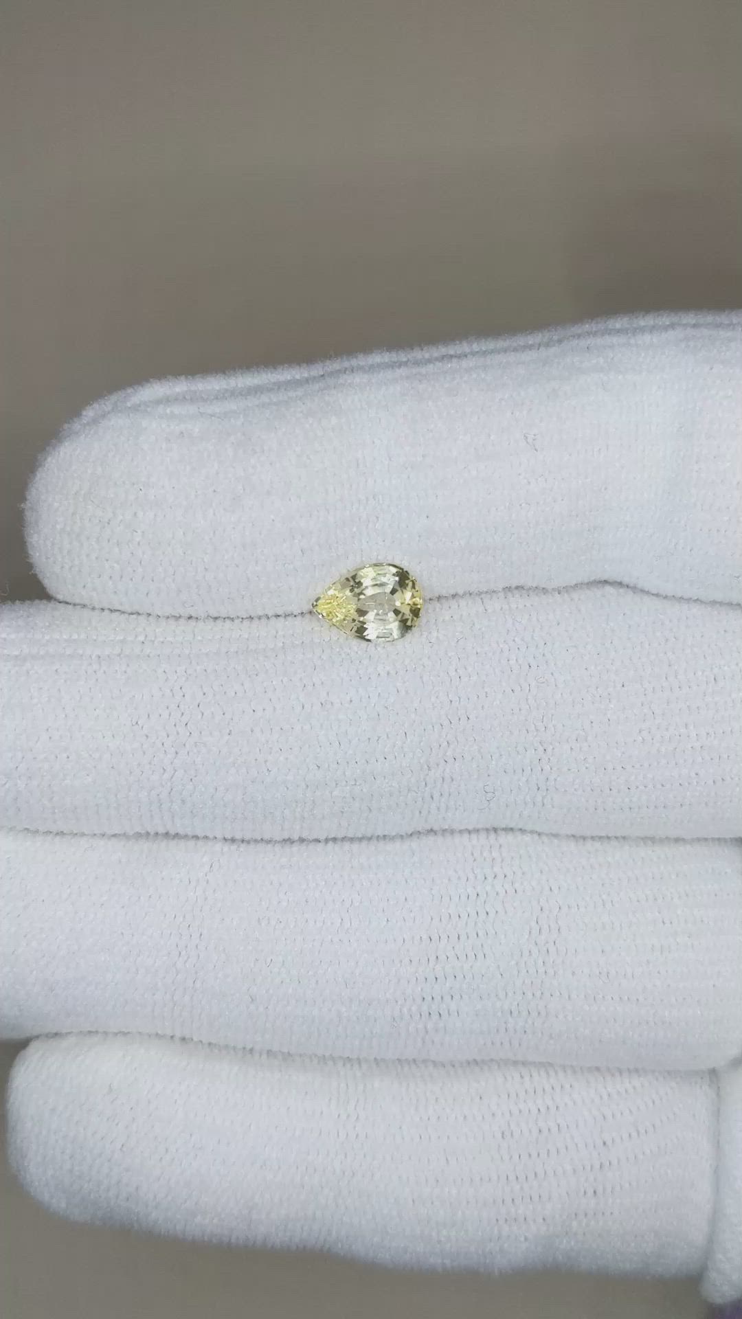 1.20 Ct. Yellow Sapphire from Ceylon (Sri Lanka) Size Video