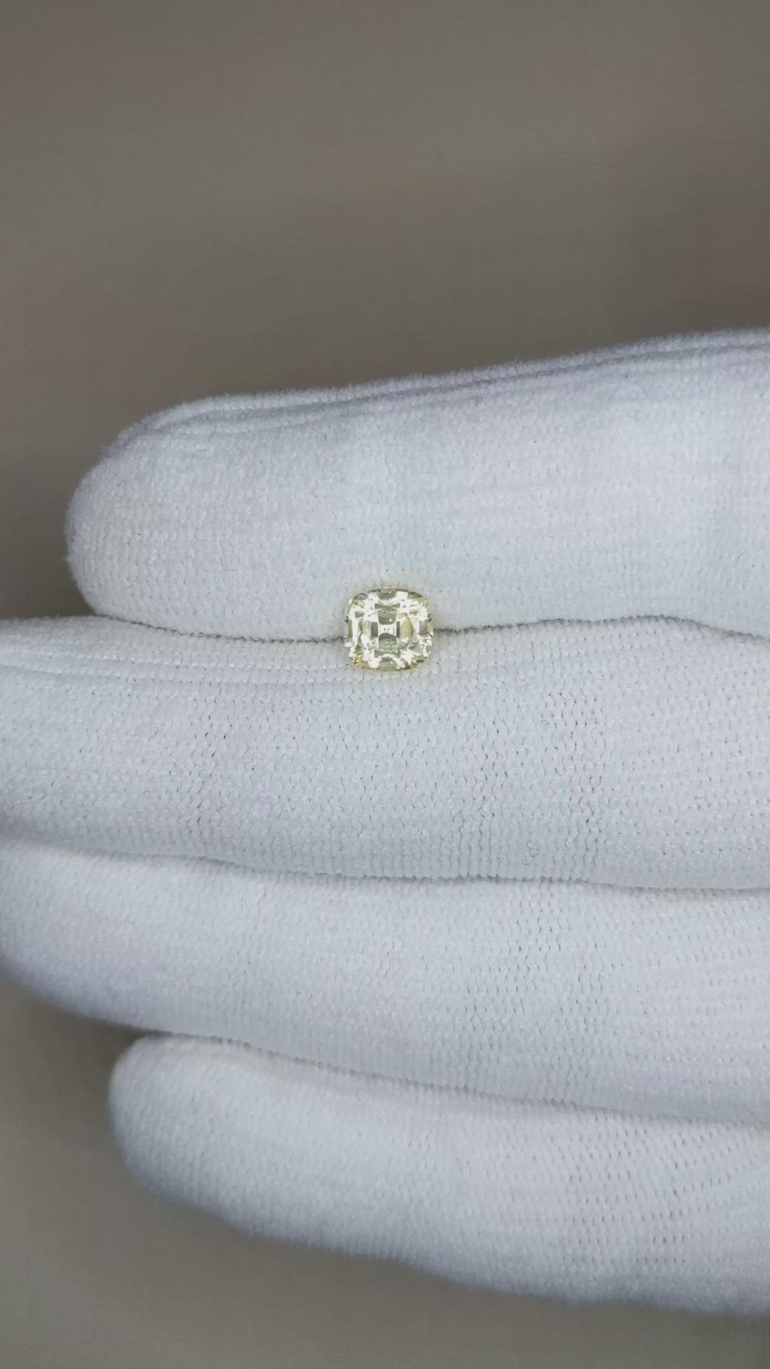 1.56 Ct. Yellow Sapphire from Ceylon (Sri Lanka) Size Video