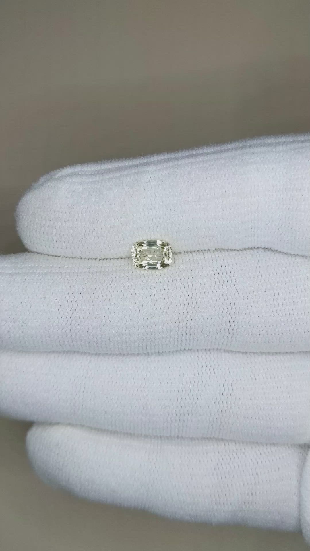 1.23 Ct. Yellow Sapphire from Ceylon (Sri Lanka) Size Video