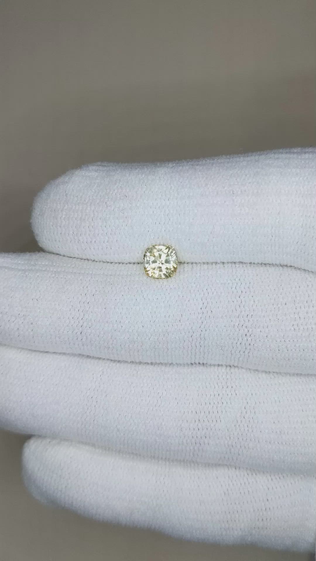 1.06 Ct. Yellow Sapphire from Ceylon (Sri Lanka) Size Video