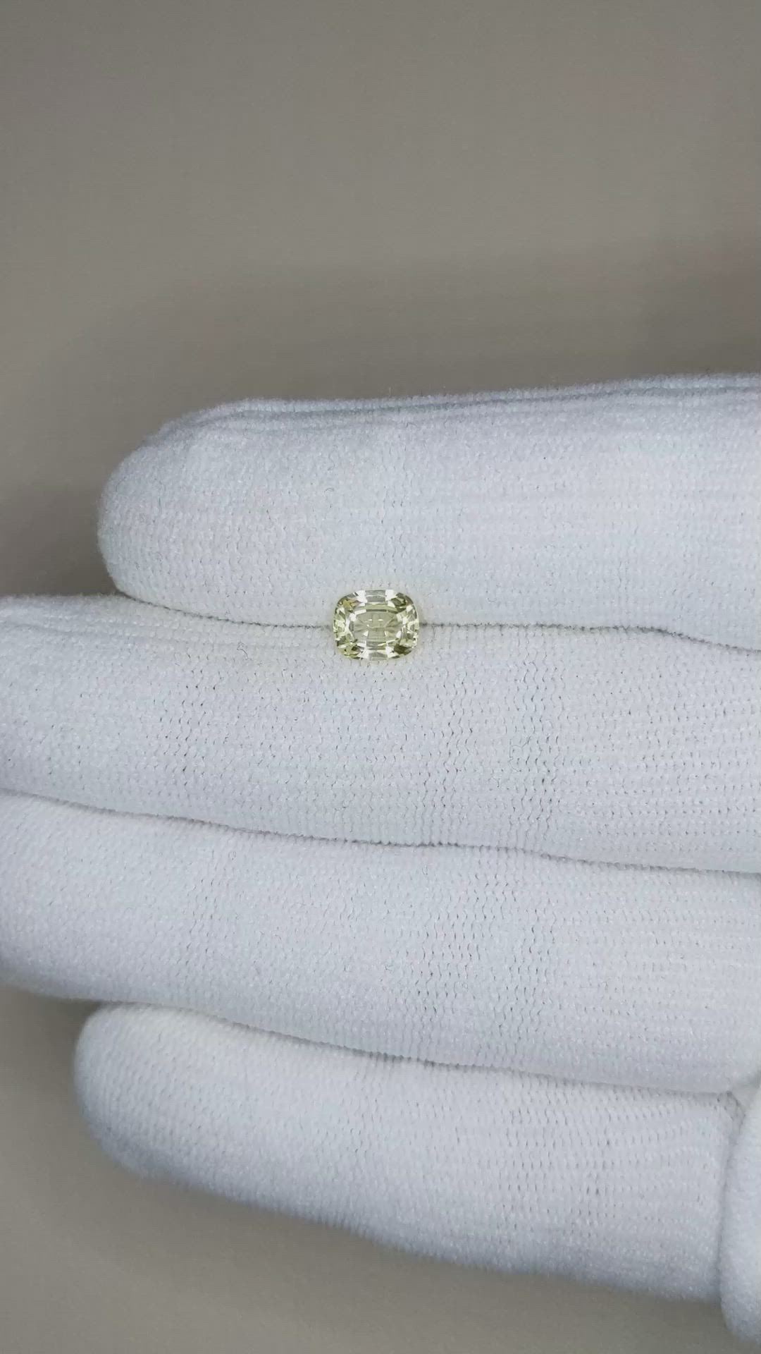 1.02 Ct. Yellow Sapphire from Ceylon (Sri Lanka) Size Video