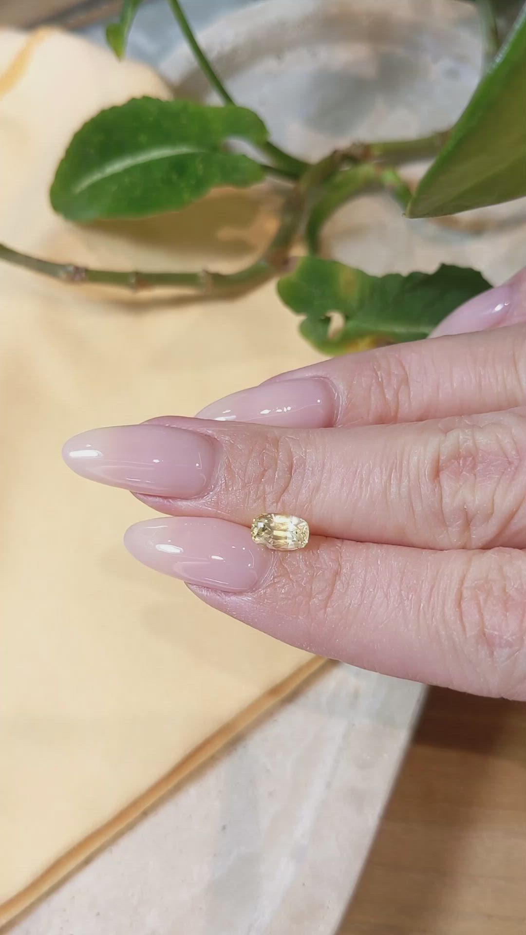 1.35 Ct. Yellow Sapphire from Ceylon (Sri Lanka) Size Video