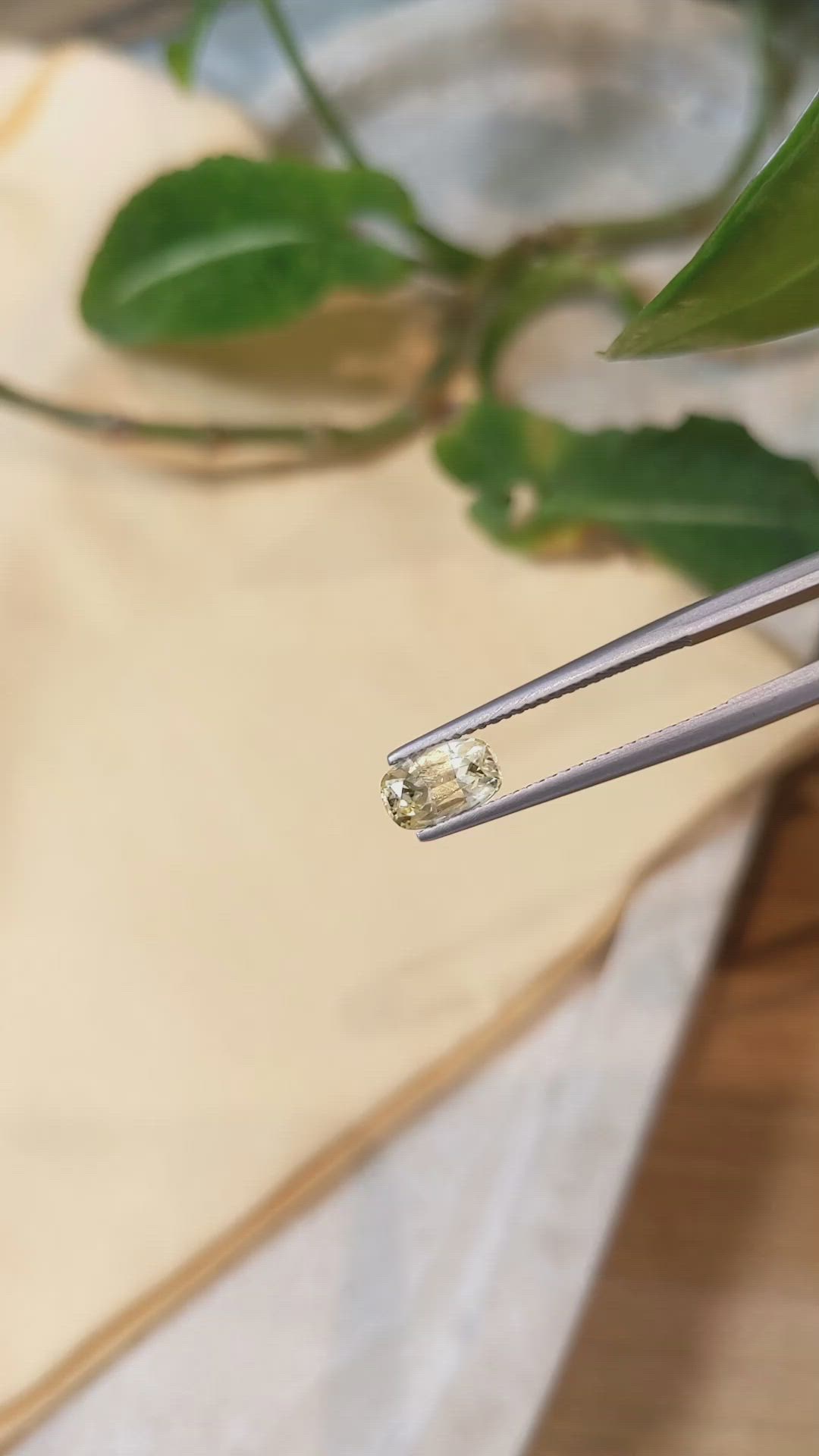 1.35 Ct. Yellow Sapphire from Ceylon (Sri Lanka) Size Video