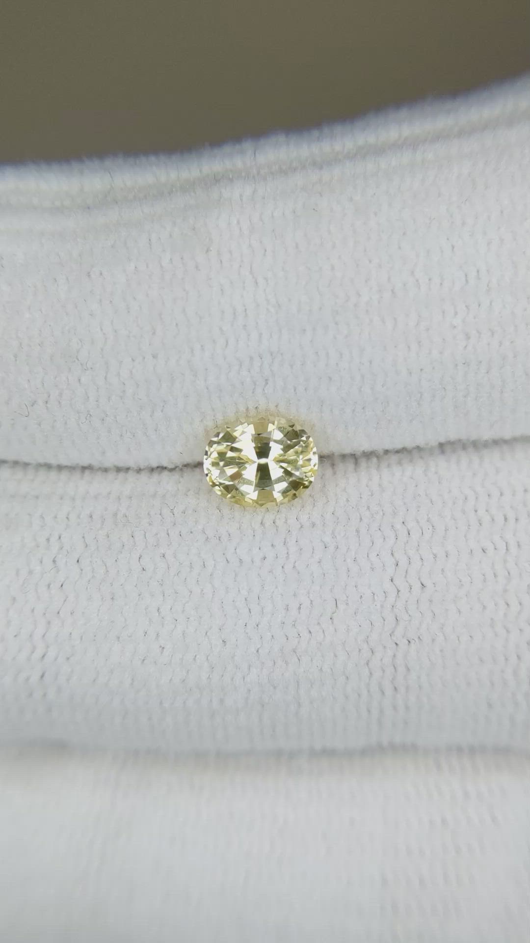 1.04 Ct. Yellow Sapphire from Ceylon (Sri Lanka) Size Video